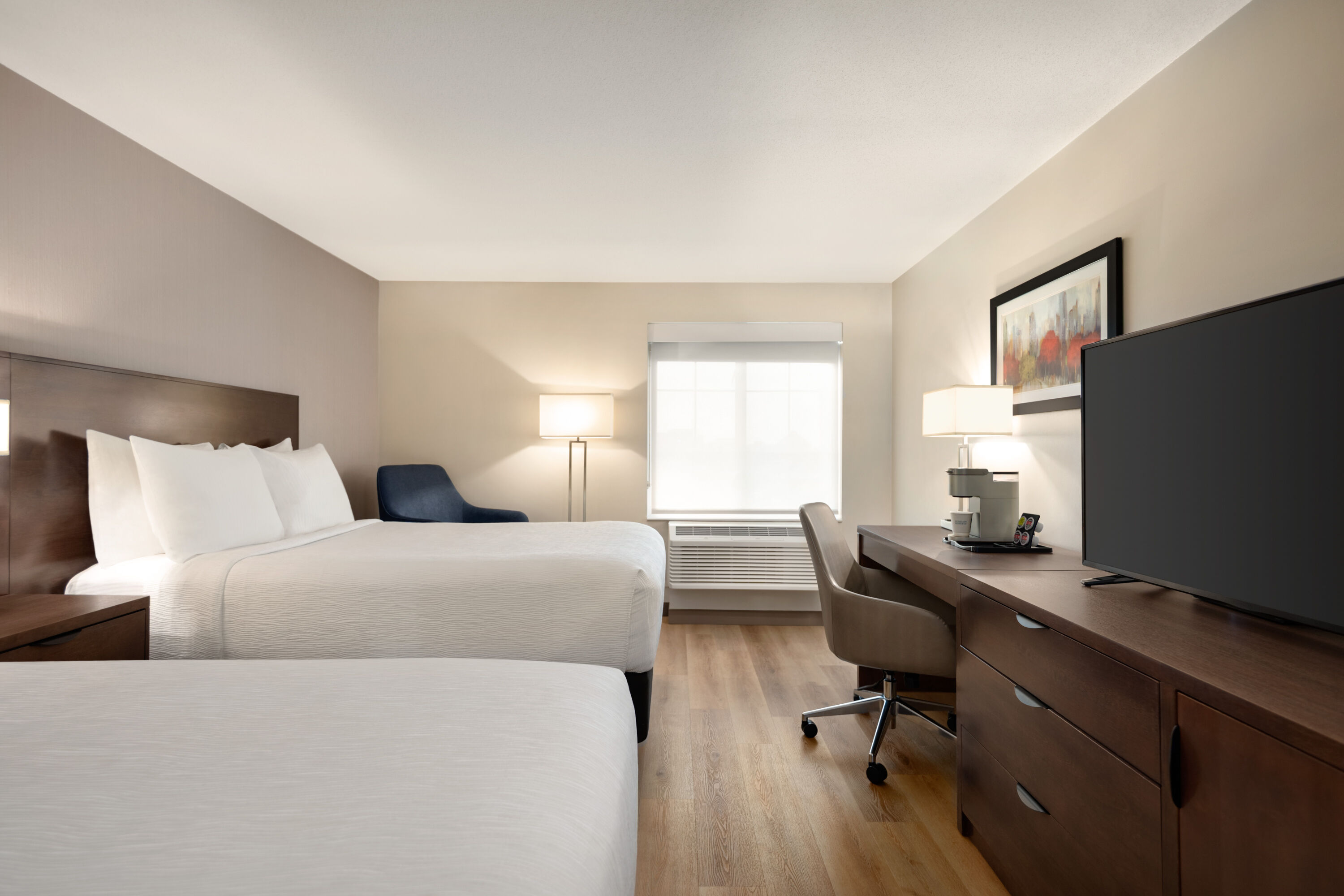 Guest room at the La Quinta Inn by Wyndham Vancouver Airport in Richmond, British Columbia