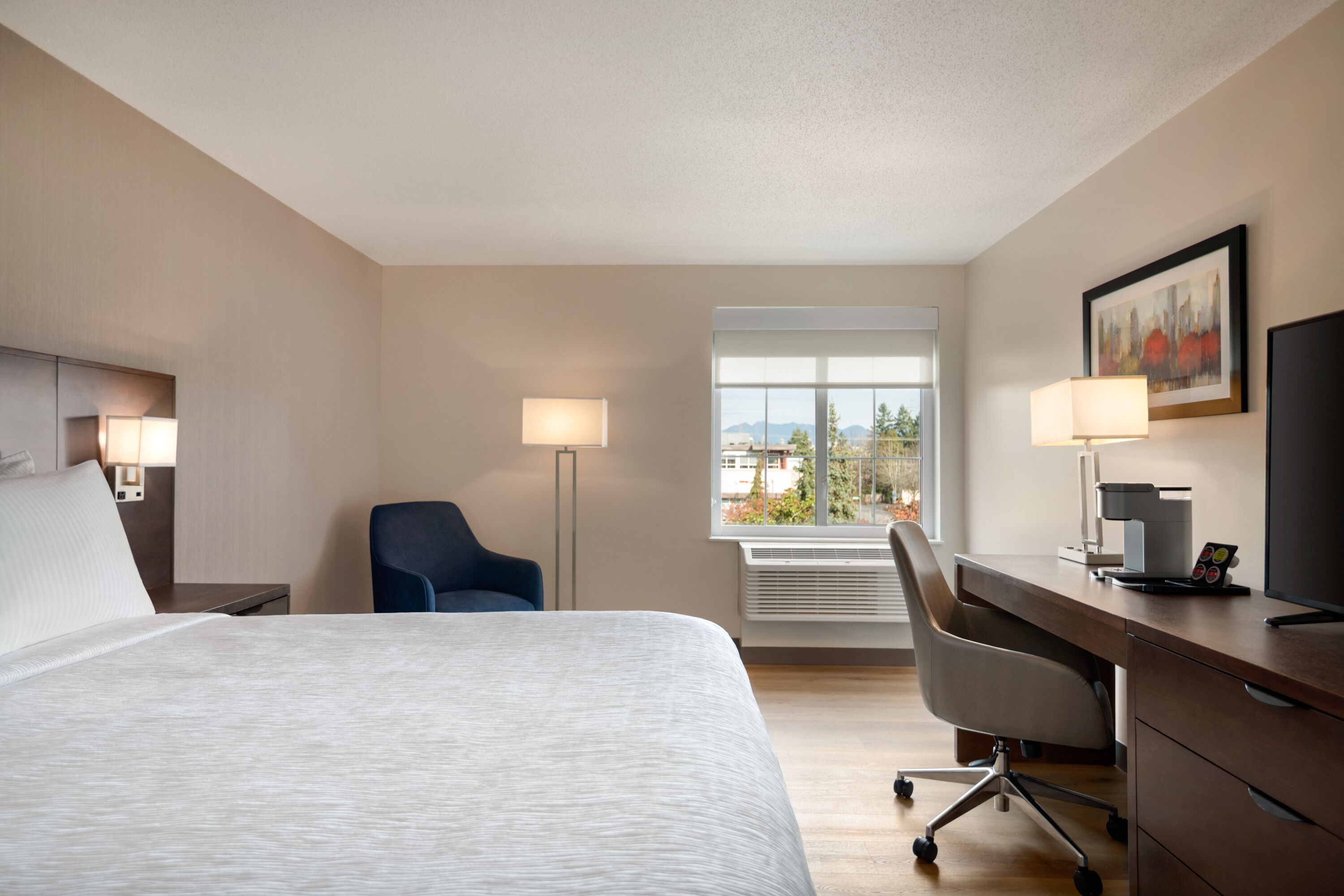 Guest room at the La Quinta Inn by Wyndham Vancouver Airport in Richmond, British Columbia