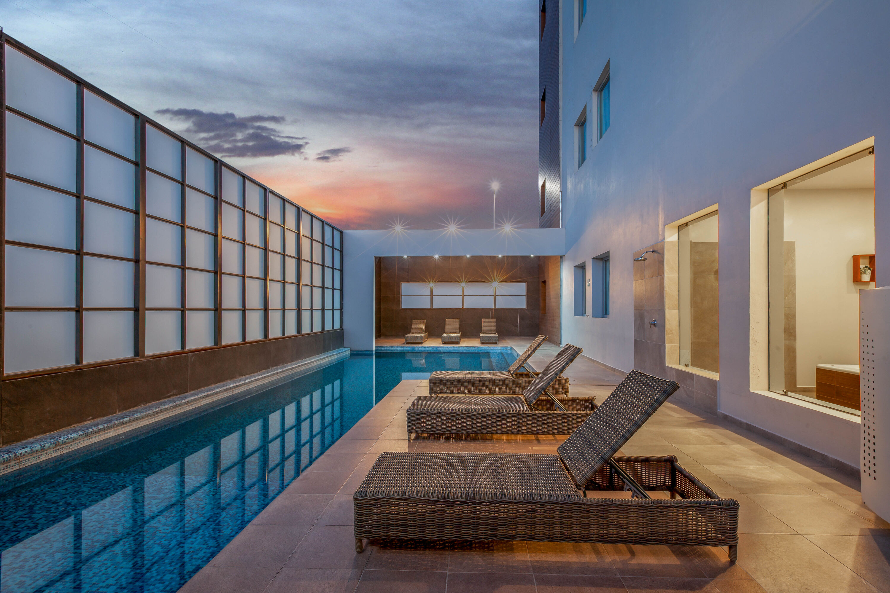 Pool night image at the La Quinta by Wyndham Aguascalientes in Aguascalientes, Other than US/Canada