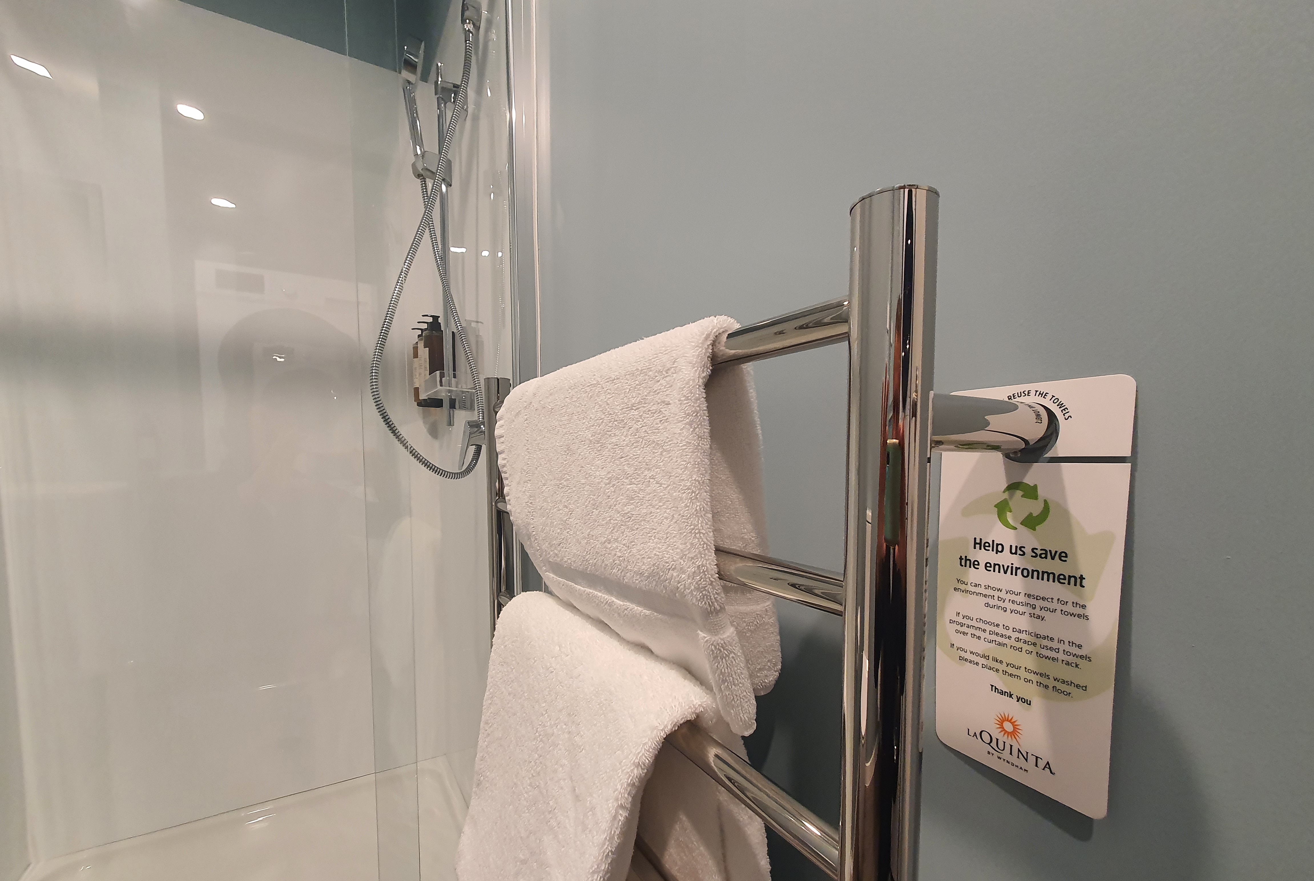 Guest room bath at the La Quinta by Wyndham Parnell Auckland in Auckland, Other than US/Canada