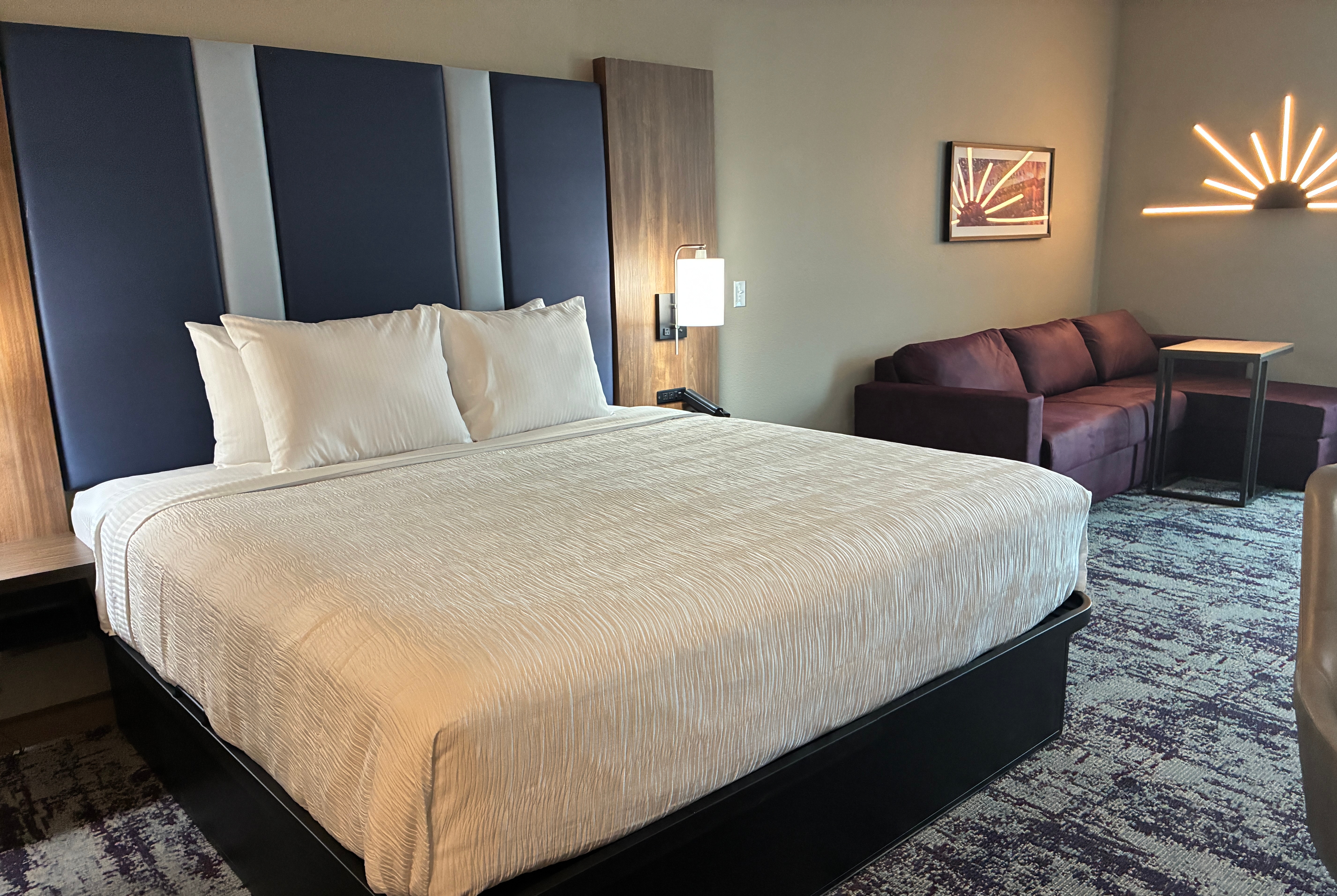 Guest room at the La Quinta Inn & Suites by Wyndham Athens in Athens, Alabama