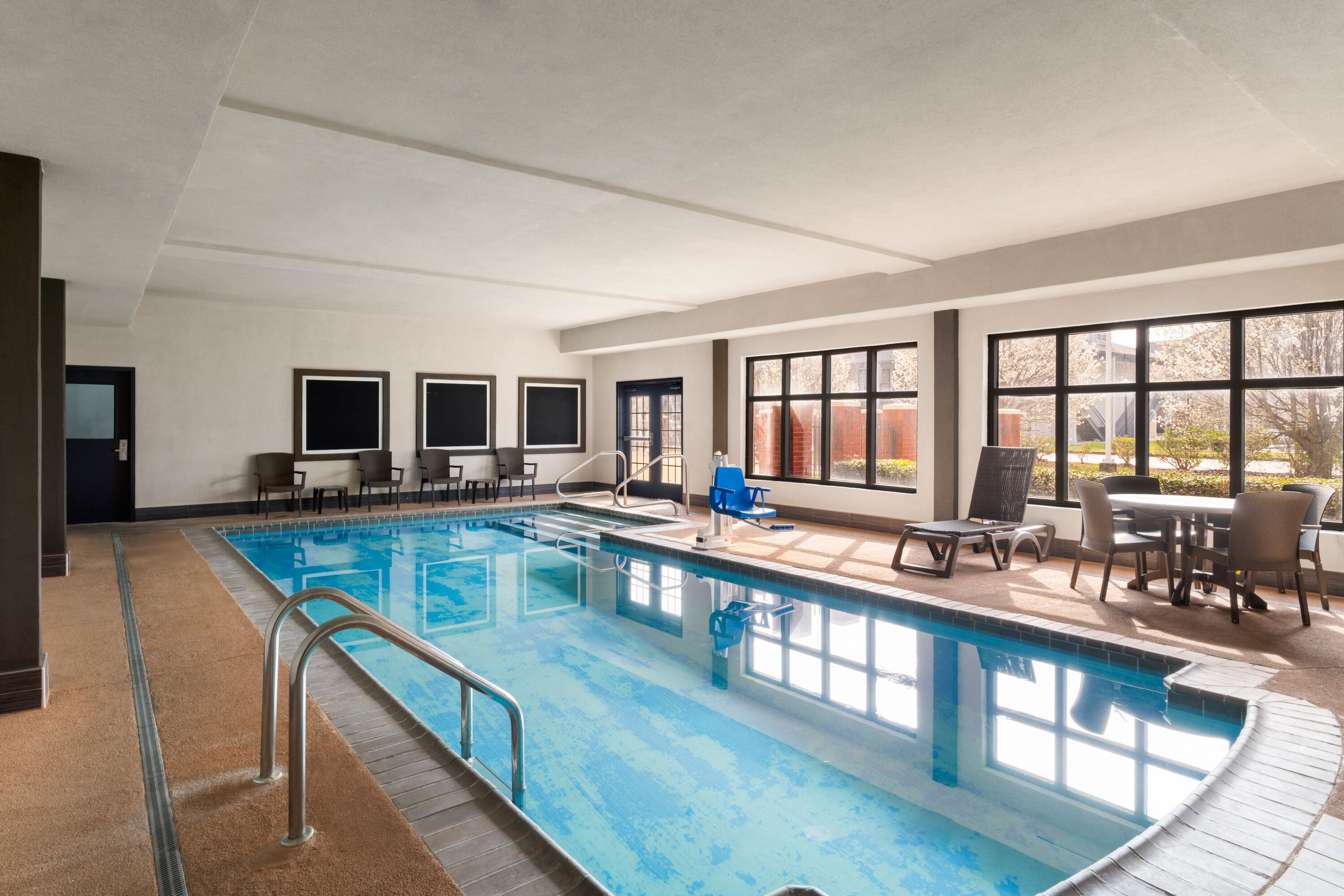 Indoor pool at the La Quinta Inn & Suites by Wyndham Bessemer in Bessemer, Alabama