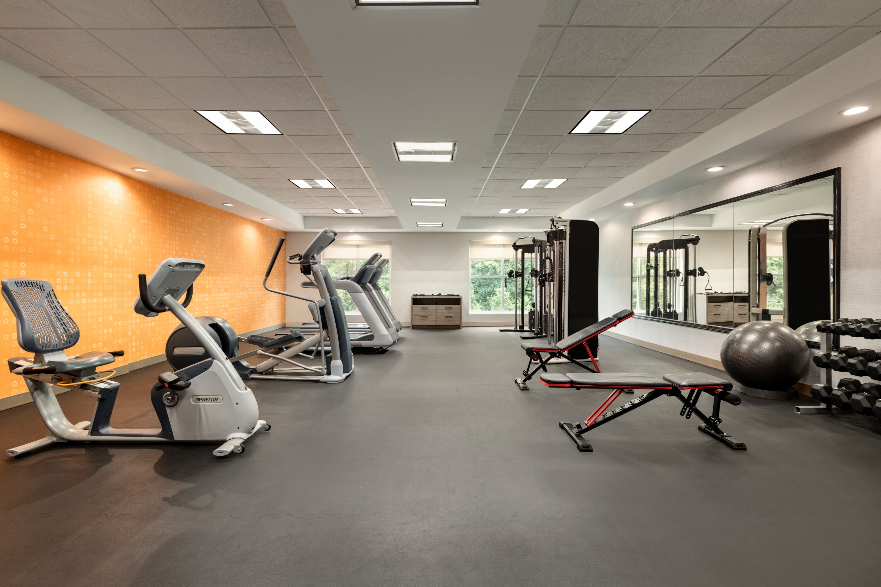 Fitness room at La Quinta Inn & Suites by Wyndham Montgomery in Montgomery, Alabama