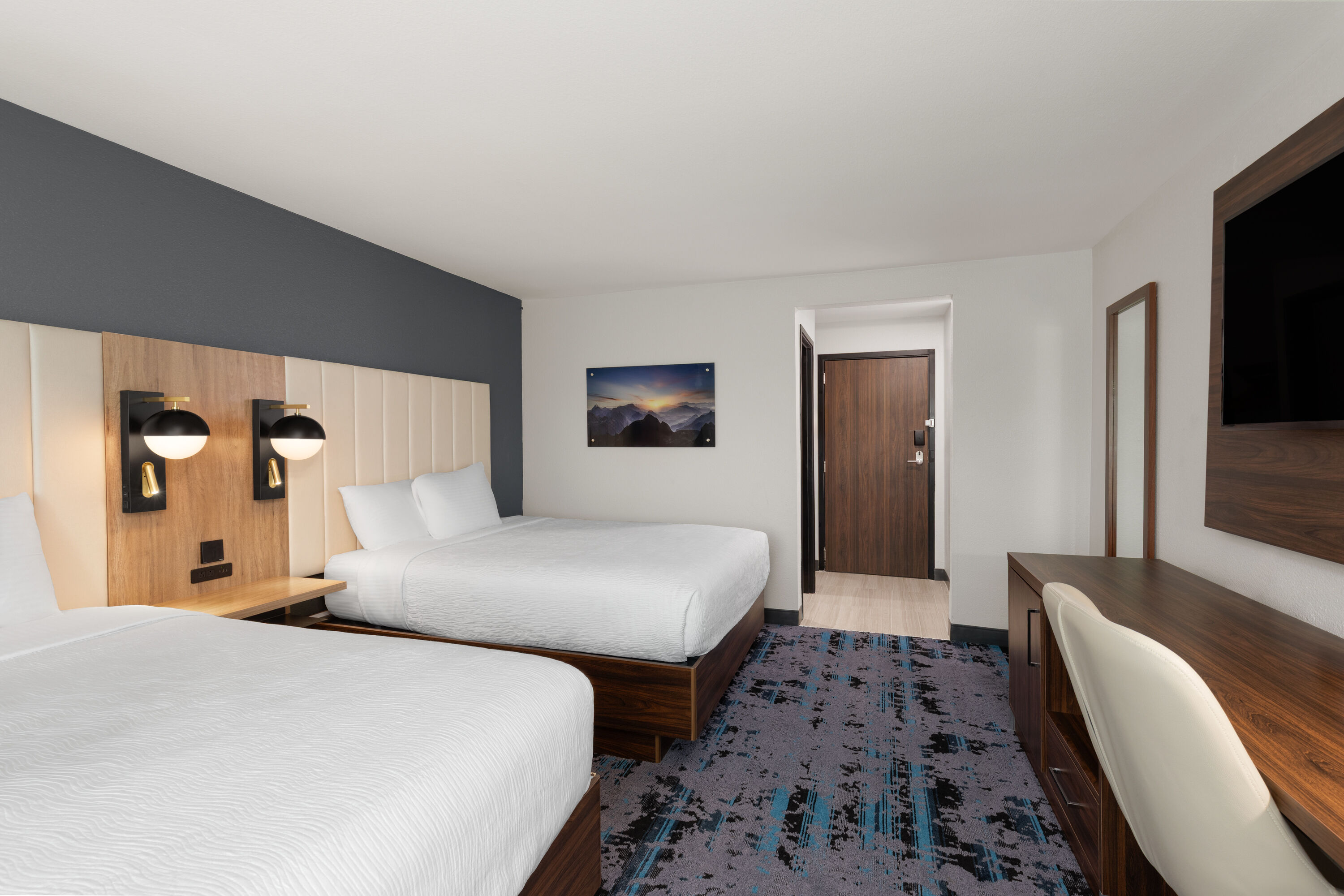 Guest room at the La Quinta Inn & Suites by Wyndham Springdale in Springdale, Arkansas