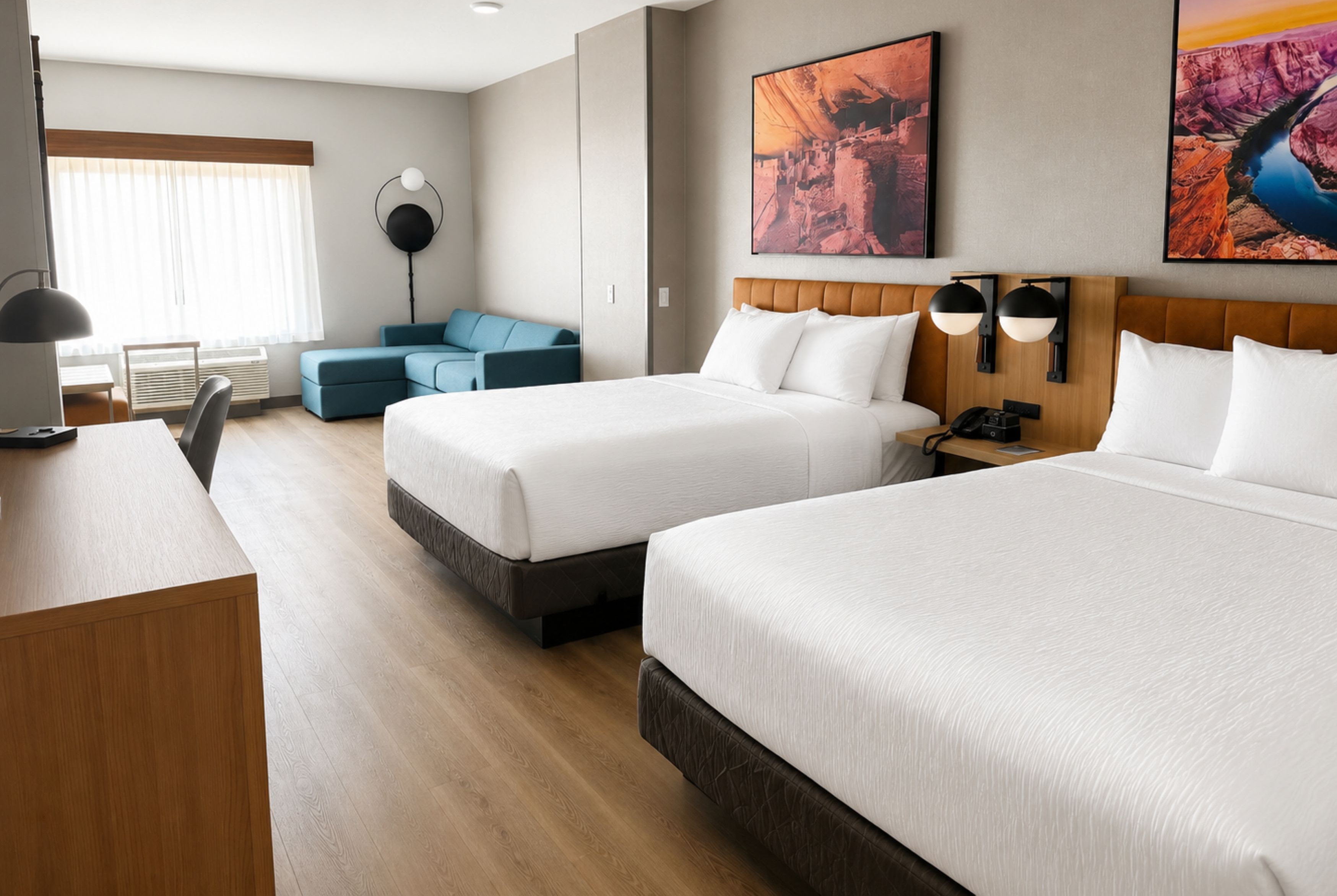 Guest room at the La Quinta Inn & Suites by Wyndham Shonto in Shonto, Arizona