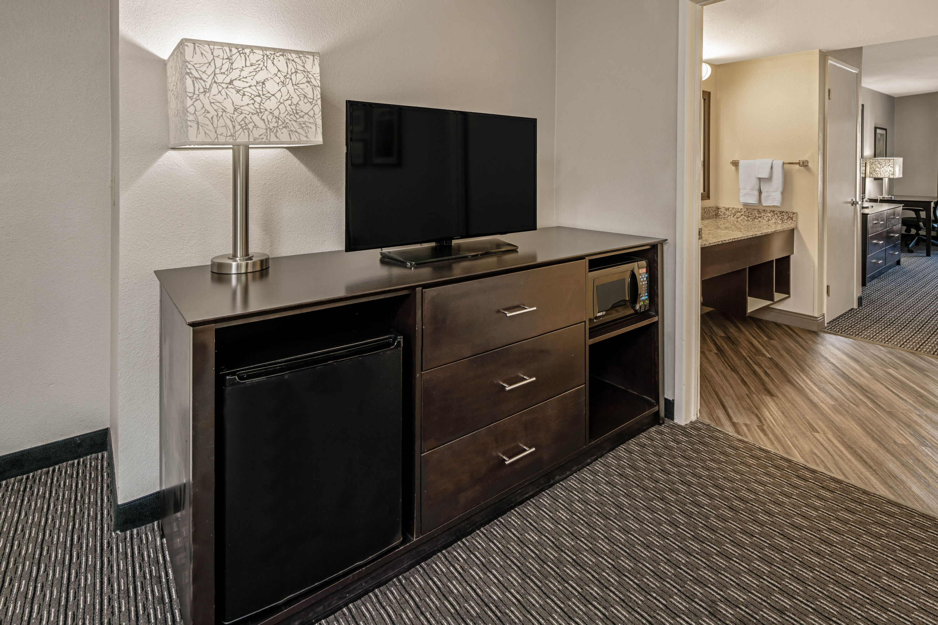 Guest room feature at the La Quinta Inn & Suites by Wyndham Anaheim in Anaheim, California