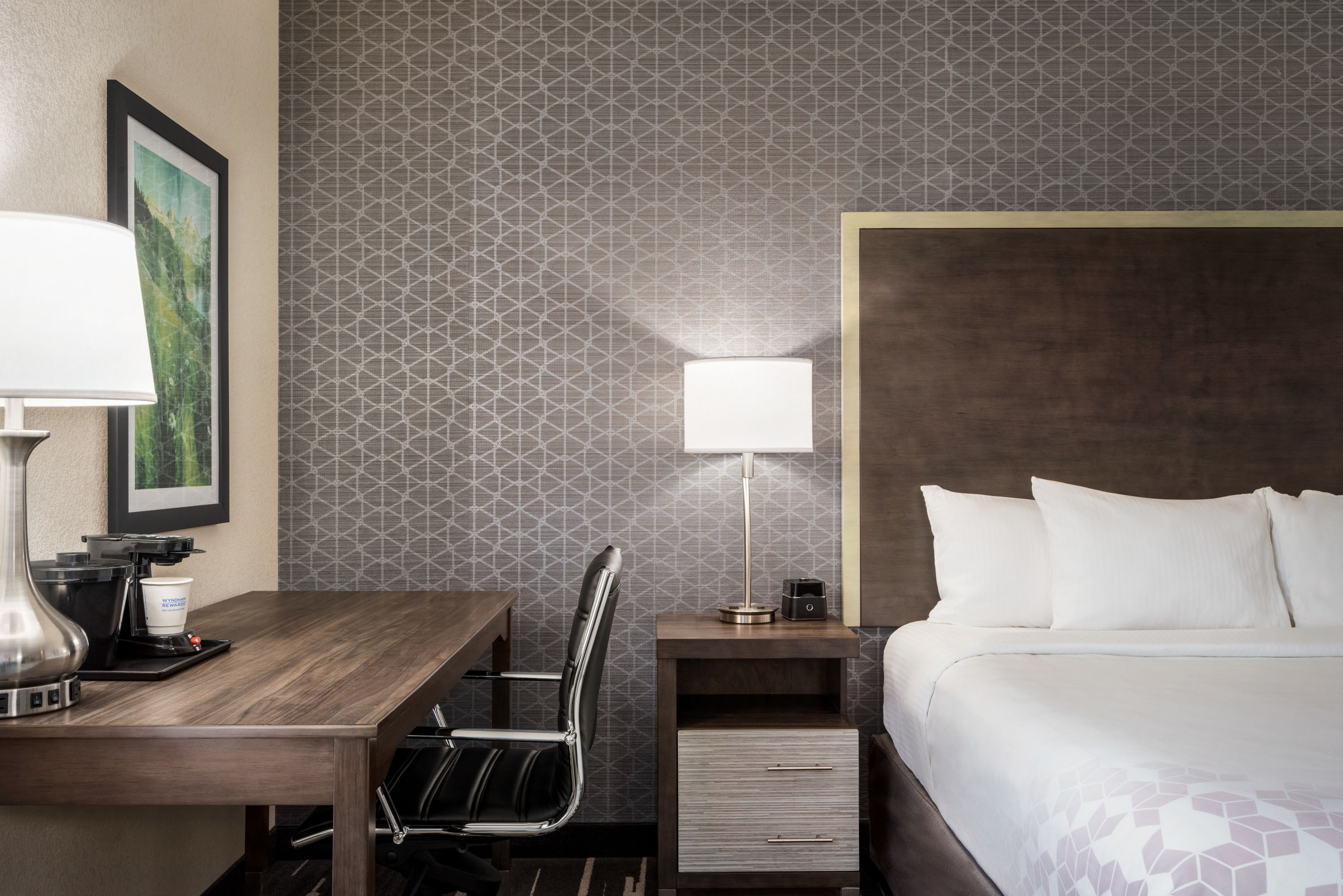 Guest room at the La Quinta Inn & Suites by Wyndham Clovis CA in Clovis, California