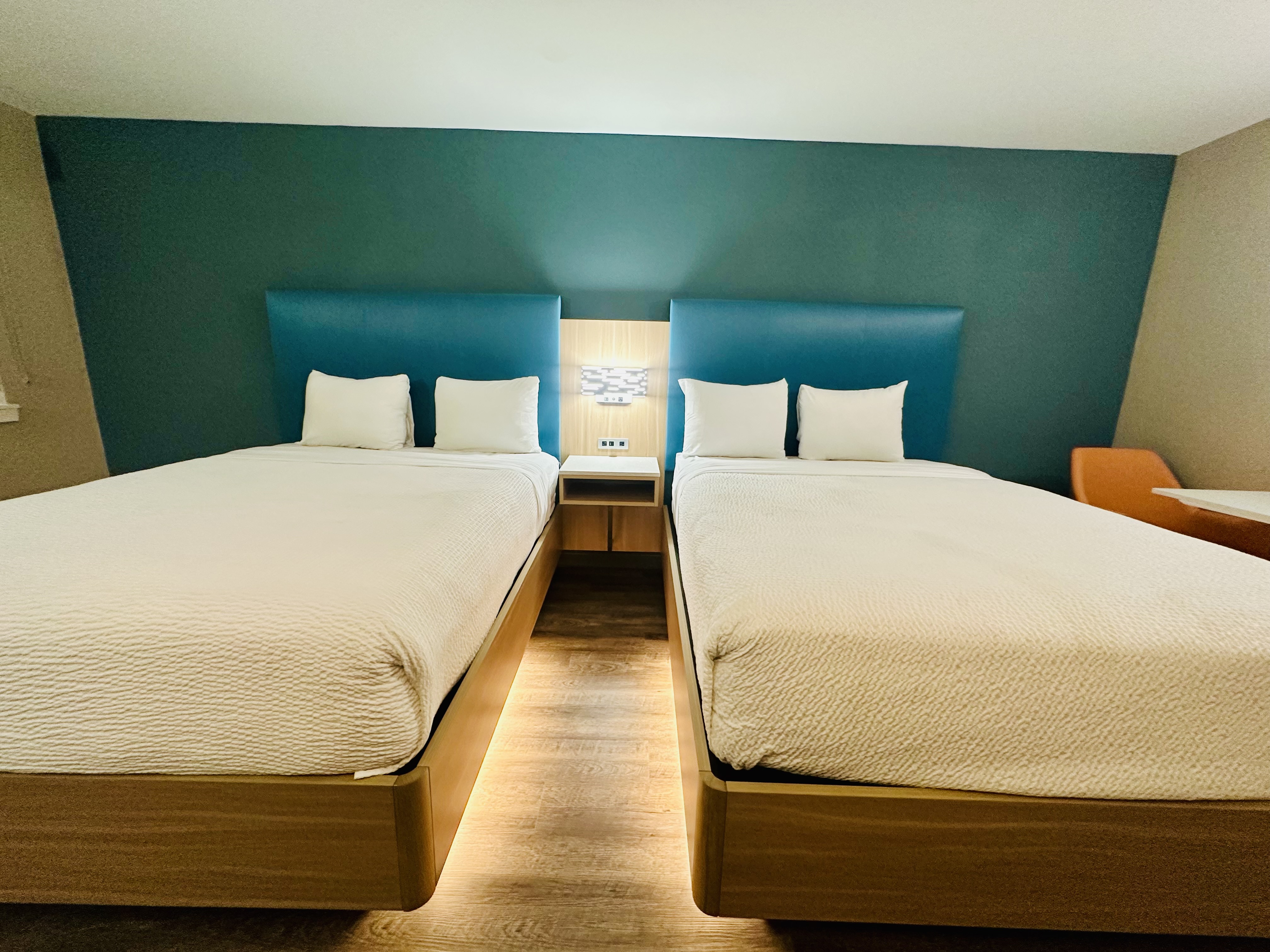Guest room at the La Quinta Inn by Wyndham Costa Mesa / Newport Beach in Costa Mesa, California