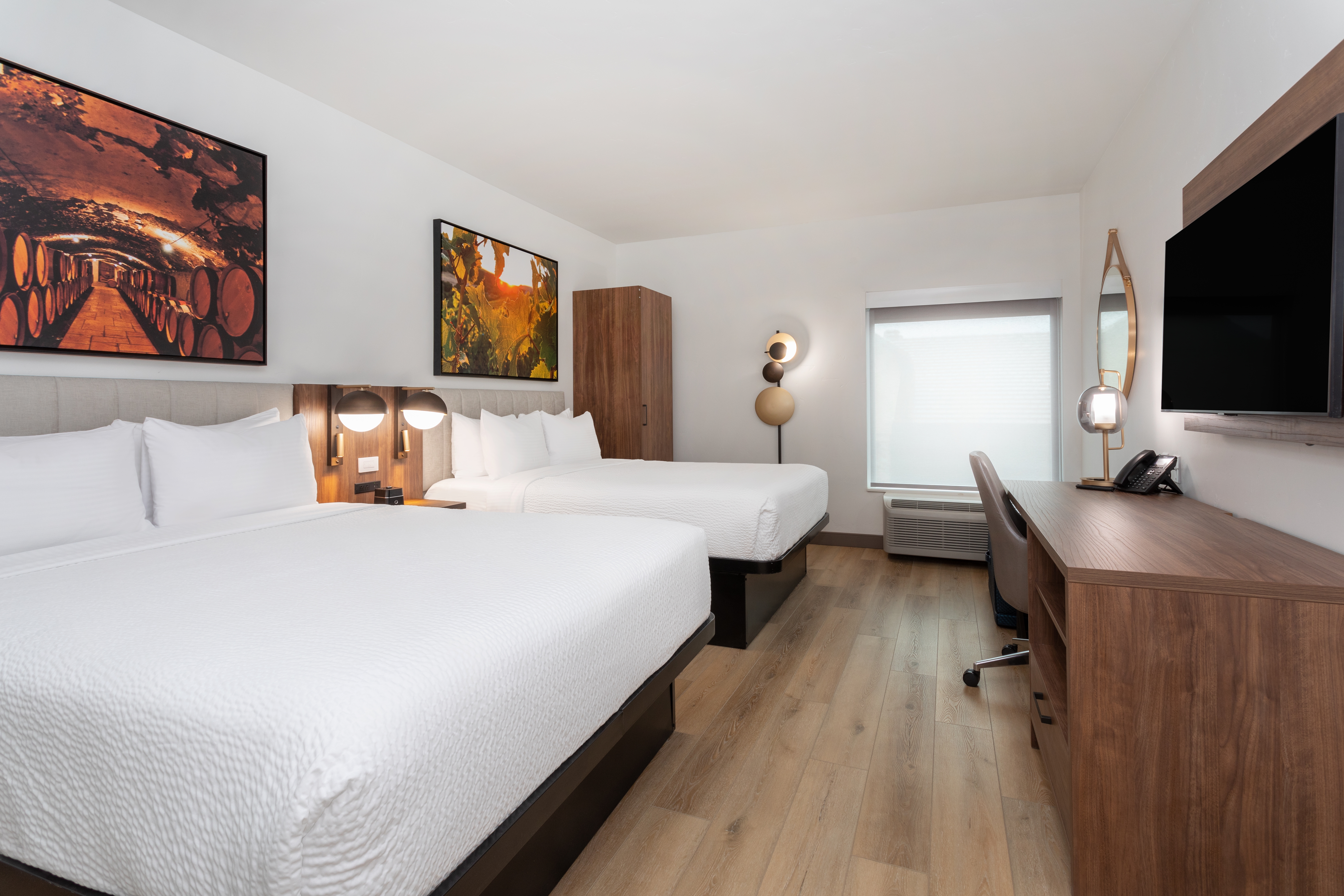 Guest room at the La Quinta Inn & Suites by Wyndham Galt Lodi North in Galt, California