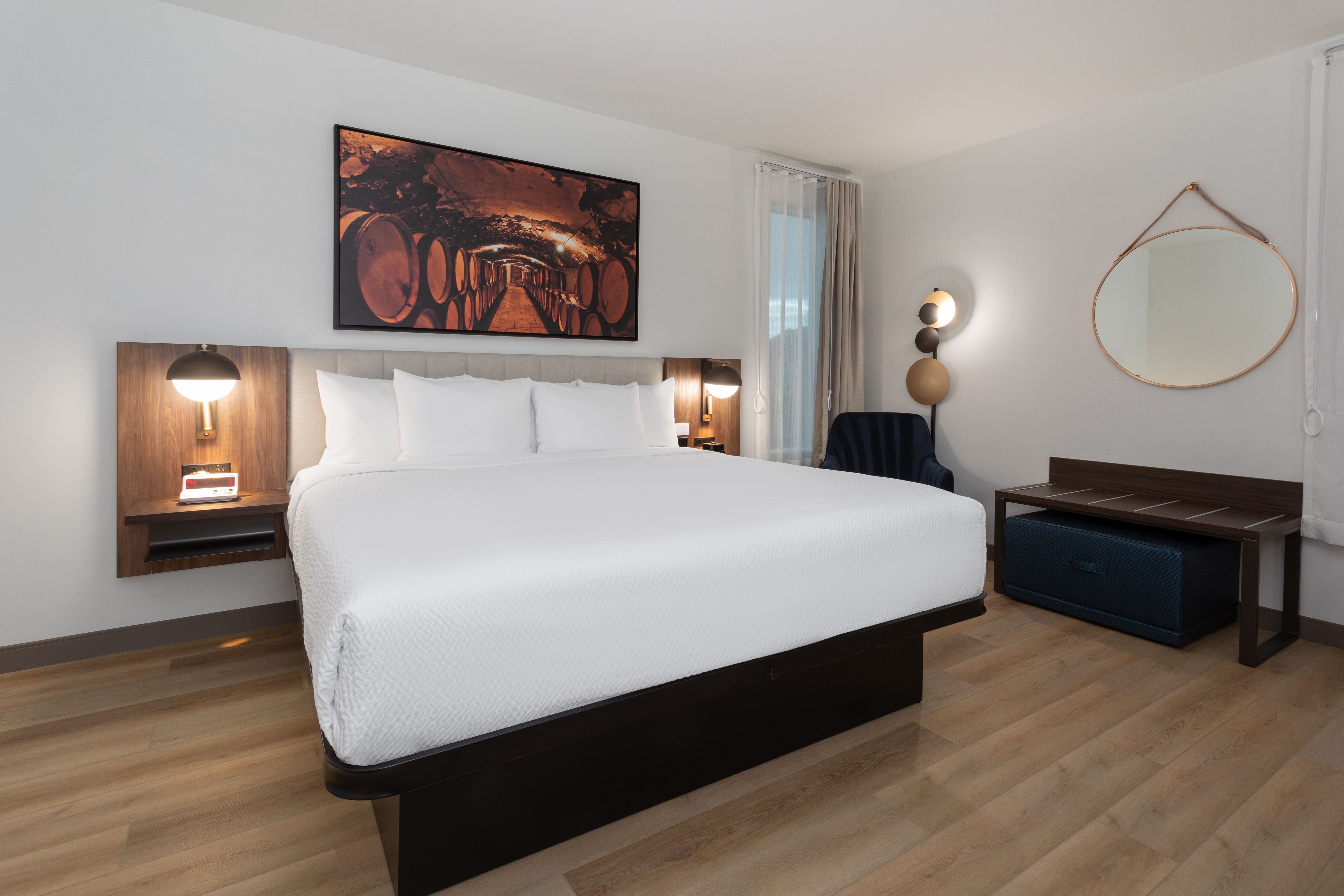 Guest room at the La Quinta Inn & Suites by Wyndham Galt Lodi North in Galt, California