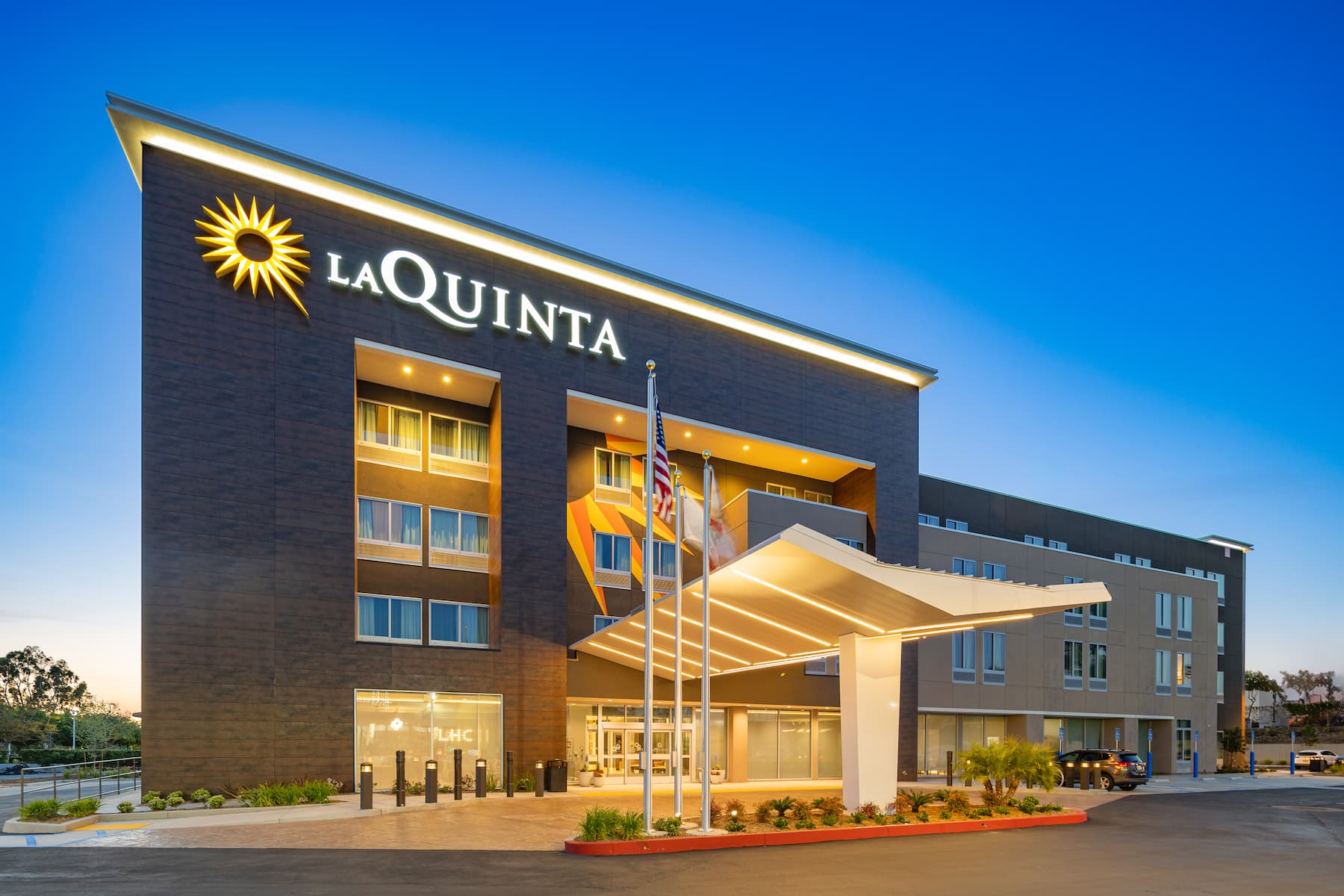 Exterior of La Quinta Inn & Suites by Wyndham La Habra hotel in La Habra, California