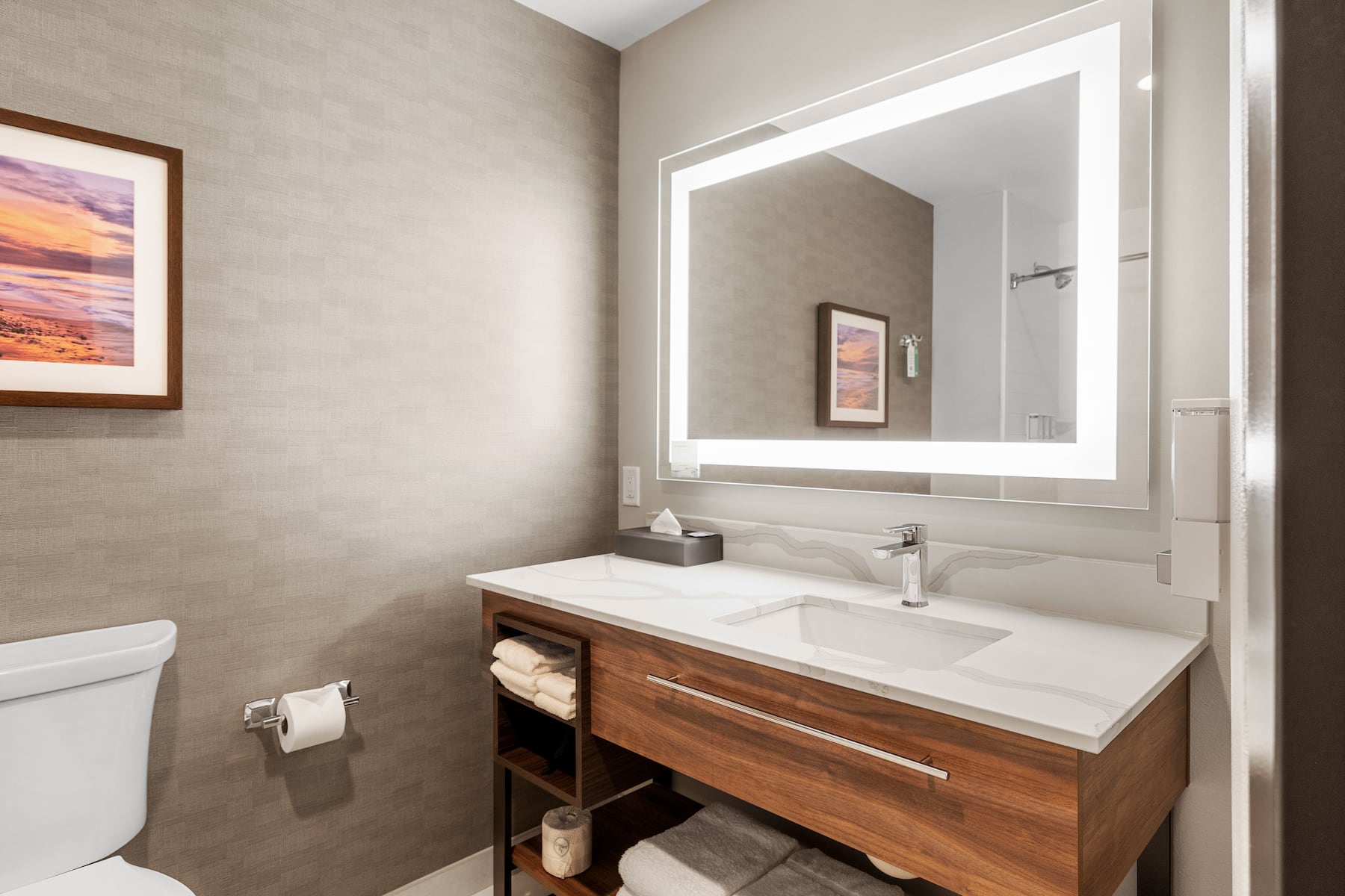 Guest room at the La Quinta Inn & Suites by Wyndham La Habra in La Habra, California