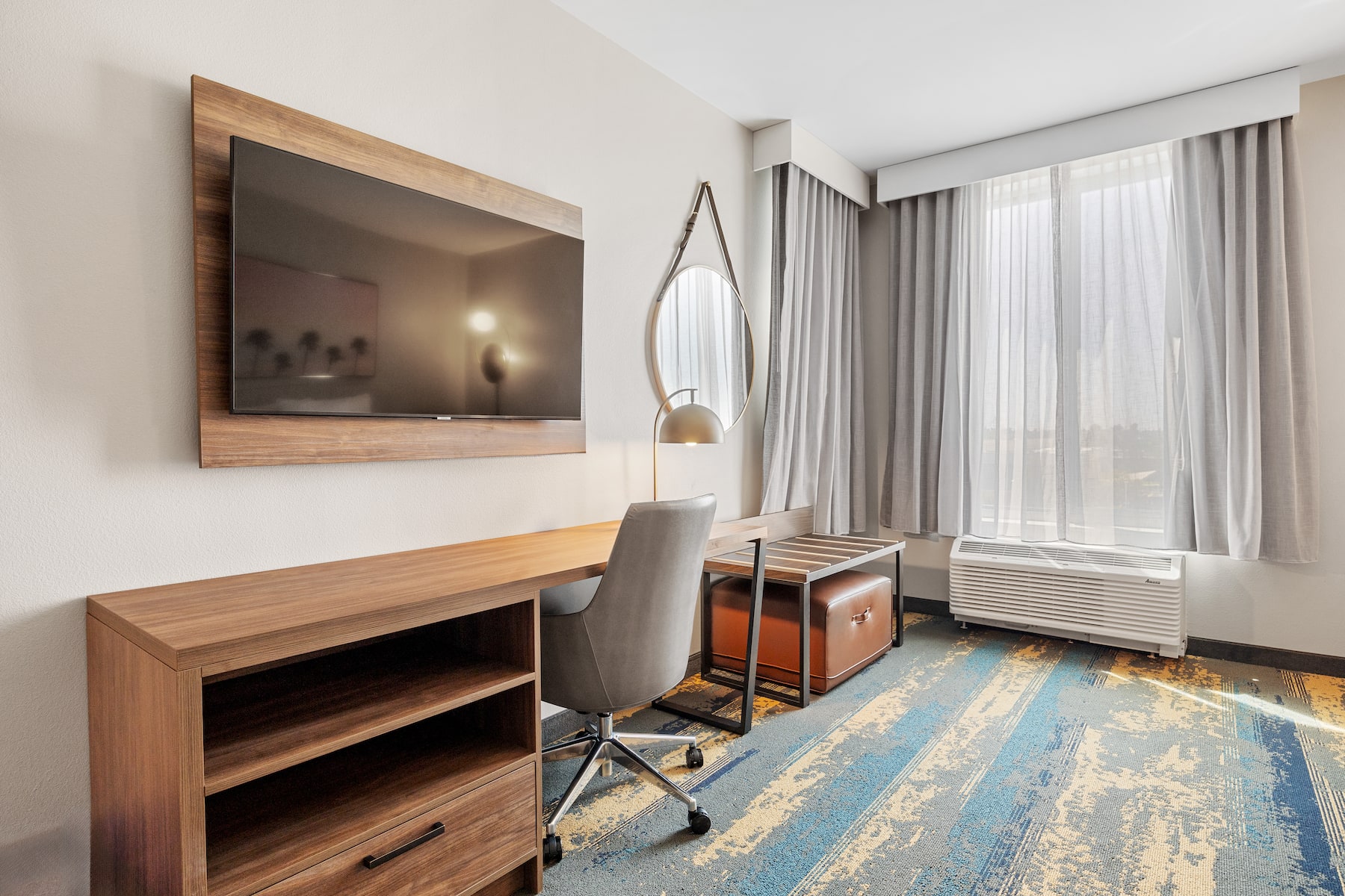 Guest room at the La Quinta Inn & Suites by Wyndham La Habra in La Habra, California