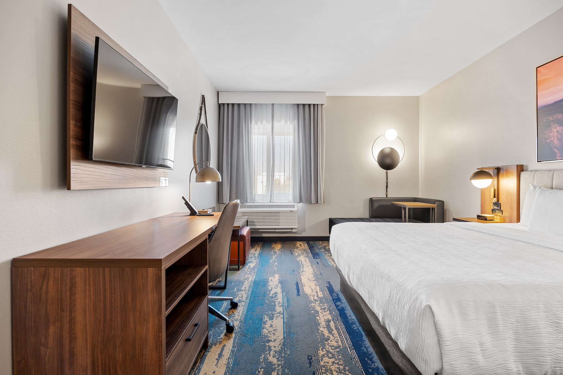 Guest room at the La Quinta Inn & Suites by Wyndham La Habra in La Habra, California