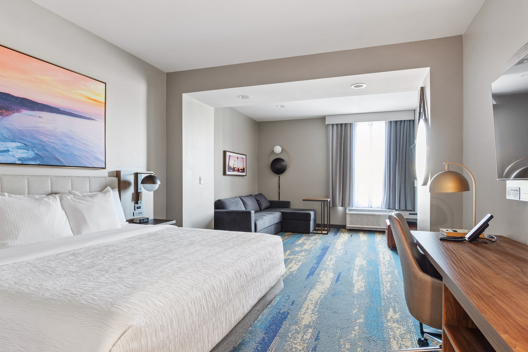 Guest room at the La Quinta Inn & Suites by Wyndham La Habra in La Habra, California