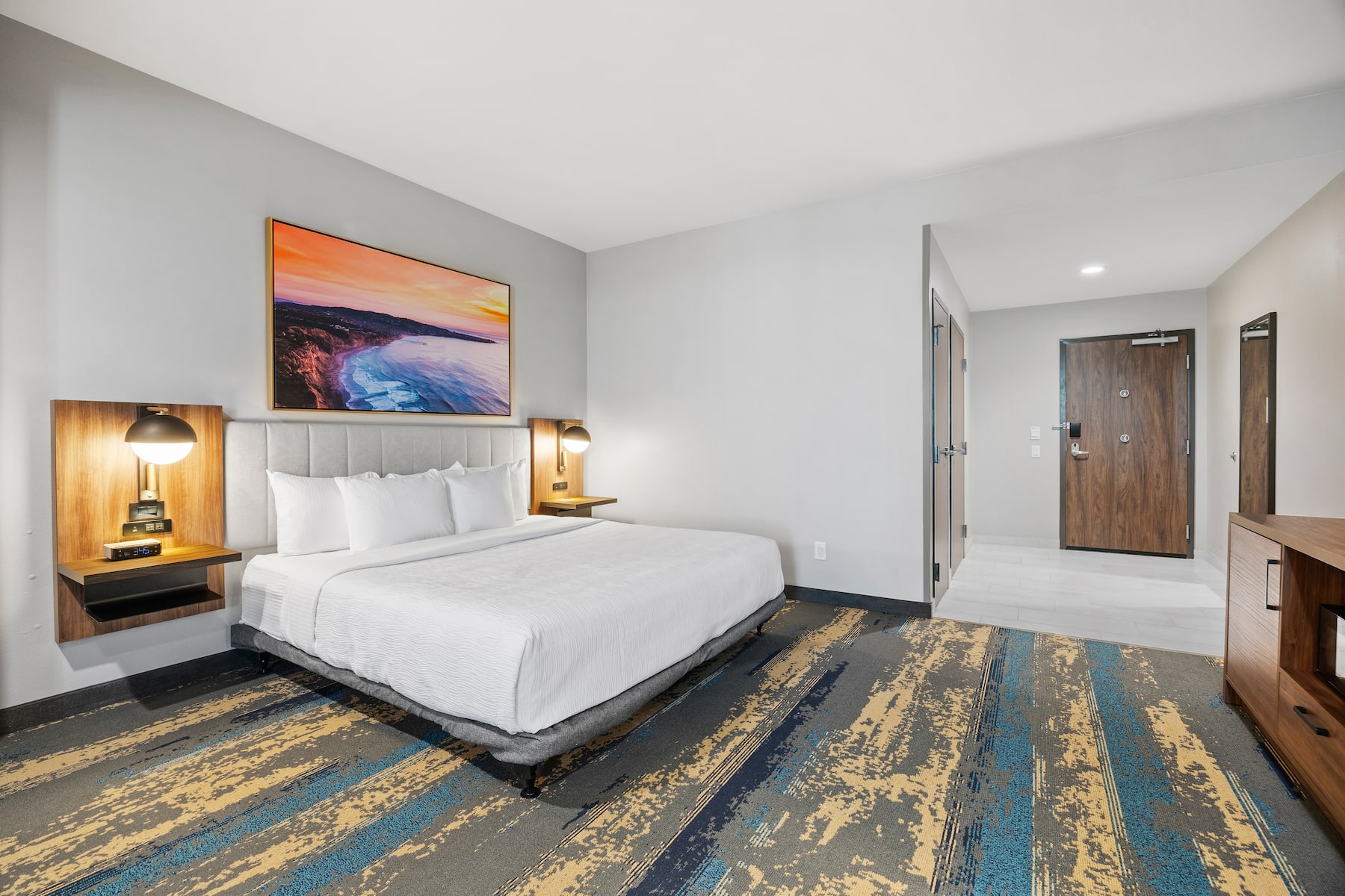 Guest room at the La Quinta Inn & Suites by Wyndham La Habra in La Habra, California