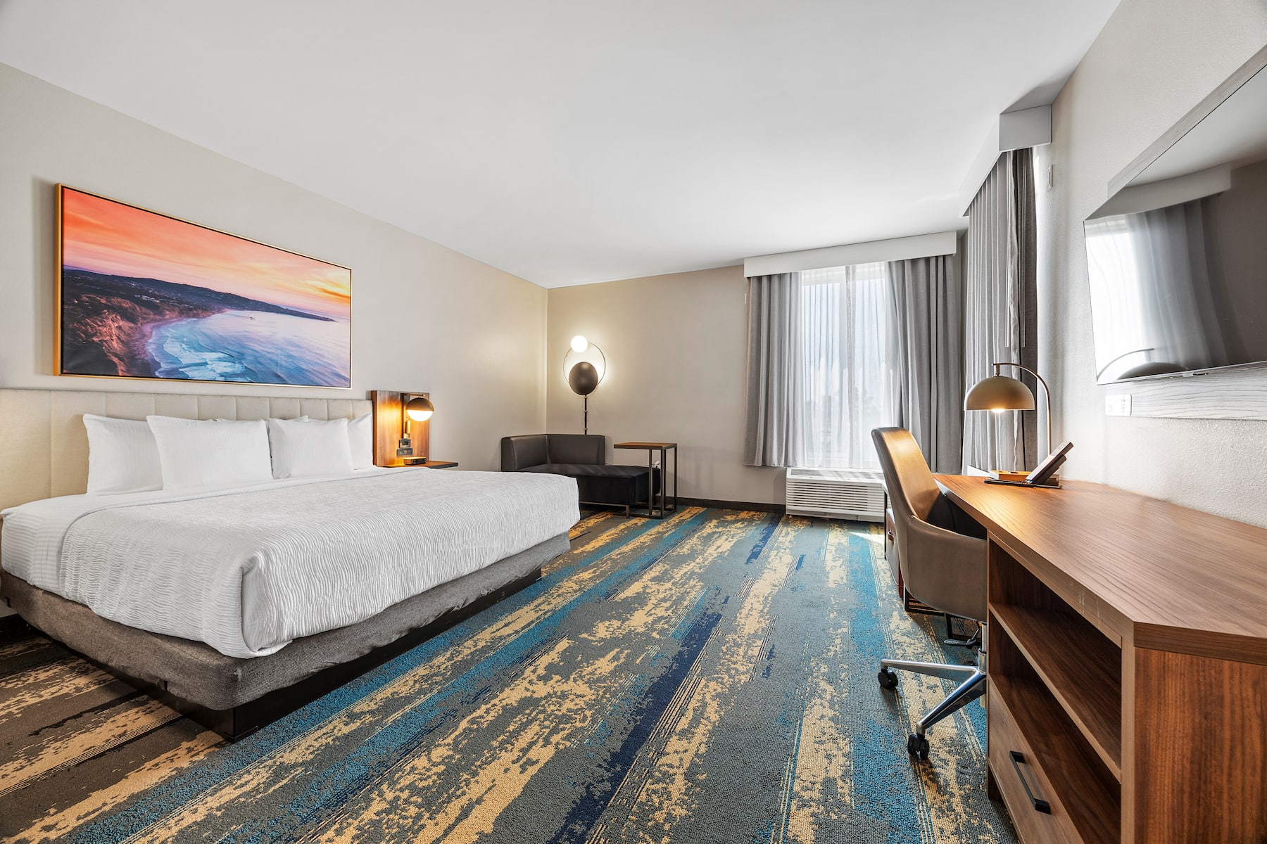 Guest room at the La Quinta Inn & Suites by Wyndham La Habra in La Habra, California