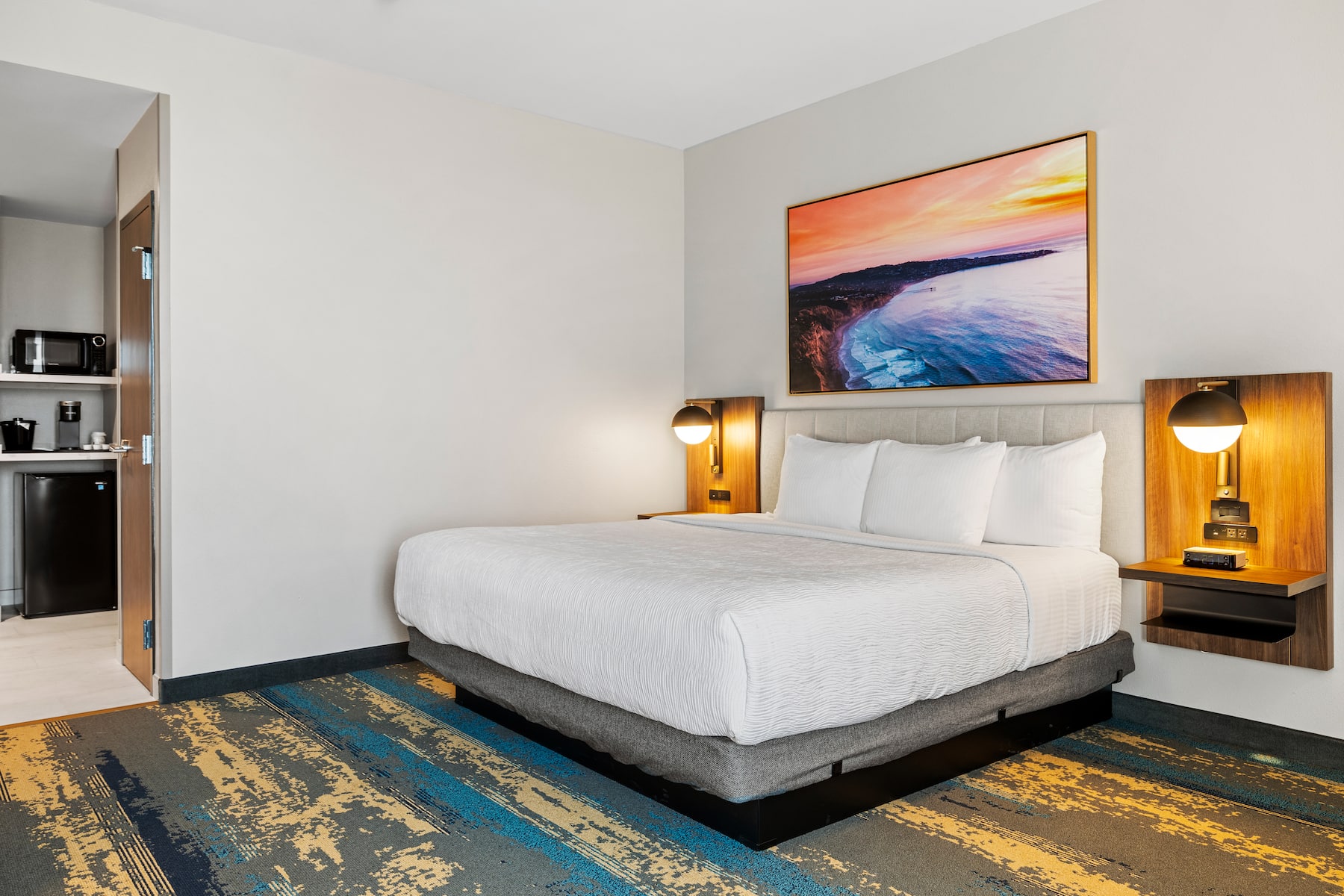 Guest room at the La Quinta Inn & Suites by Wyndham La Habra in La Habra, California