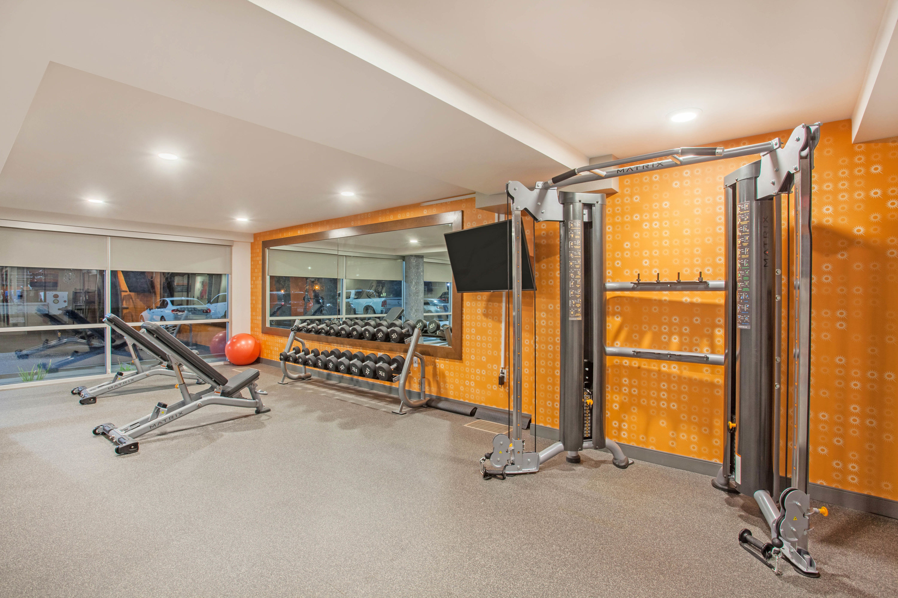 Fitness room at La Quinta Inn & Suites by Wyndham Madera in Madera, California