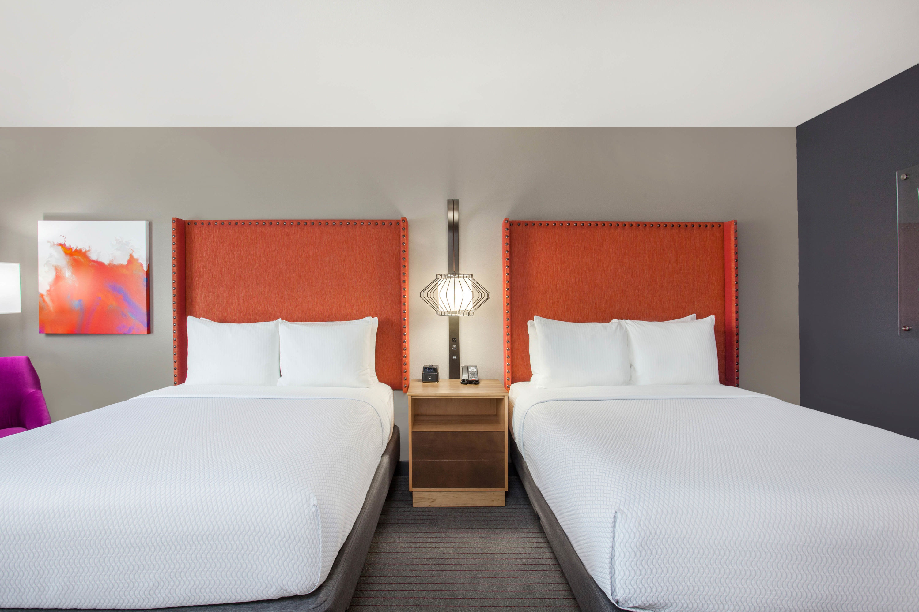 Guest room at the La Quinta Inn & Suites by Wyndham Madera in Madera, California