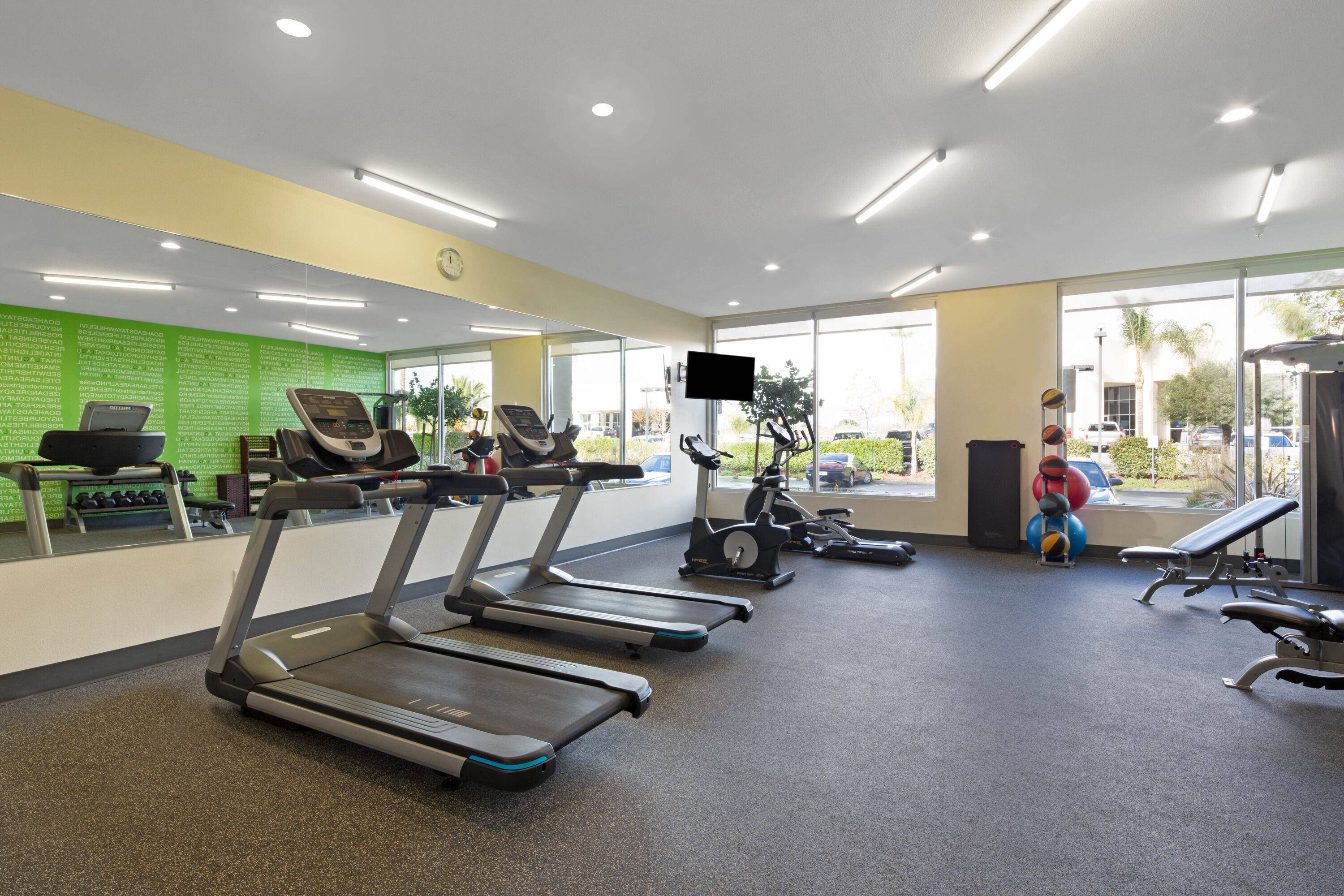 Fitness room at La Quinta Inn & Suites by Wyndham Morgan Hill-San Jose South in Morgan Hill, California