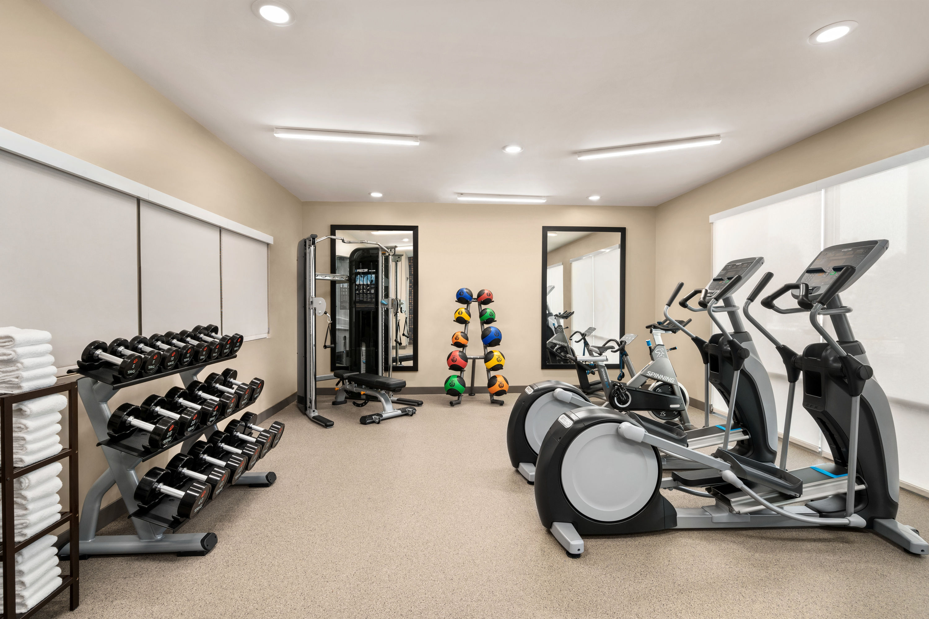 Fitness room at La Quinta Inn & Suites by Wyndham San Bernardino in San Bernardino, California