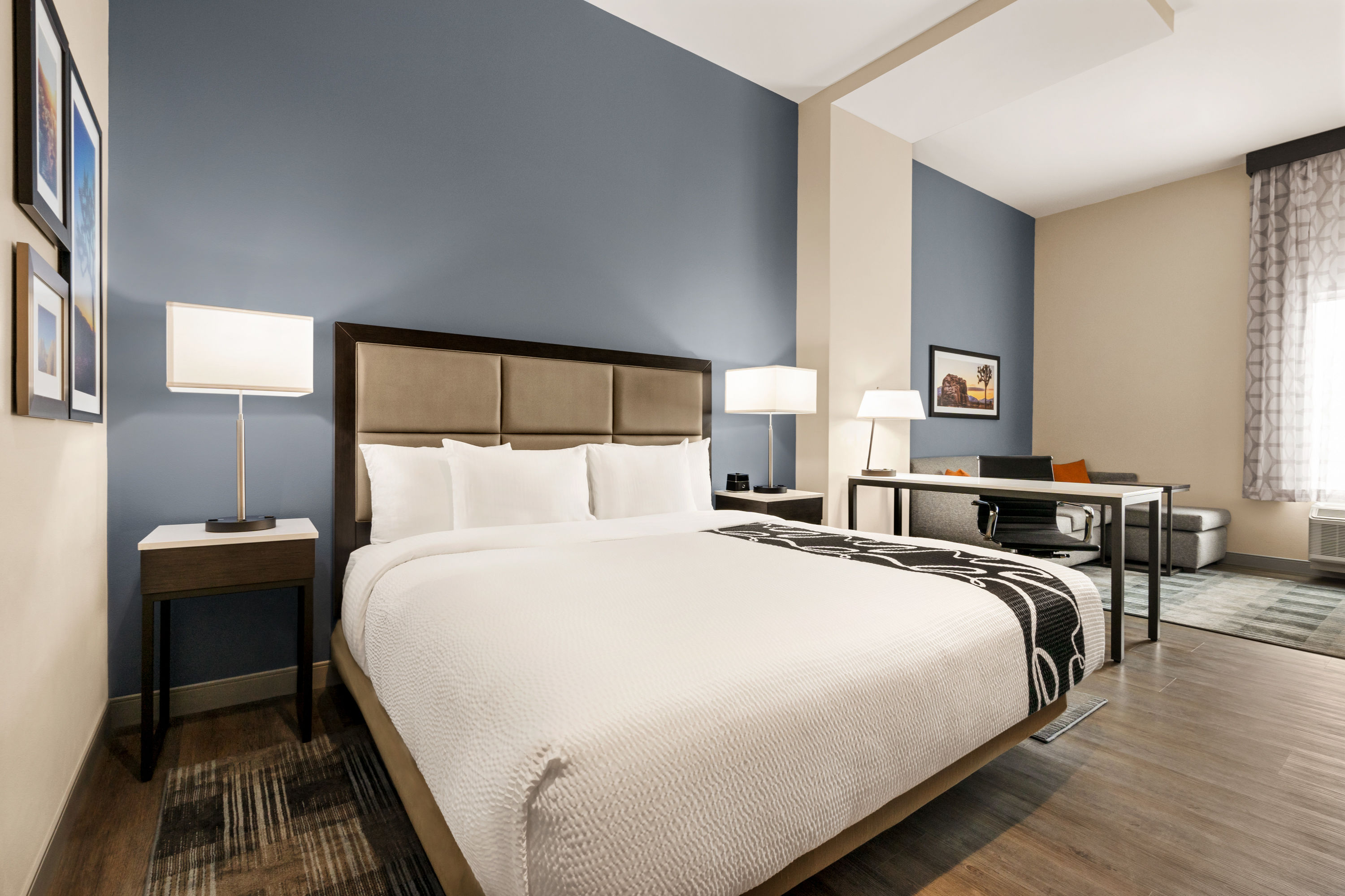 Guest room at the La Quinta Inn & Suites by Wyndham San Bernardino in San Bernardino, California