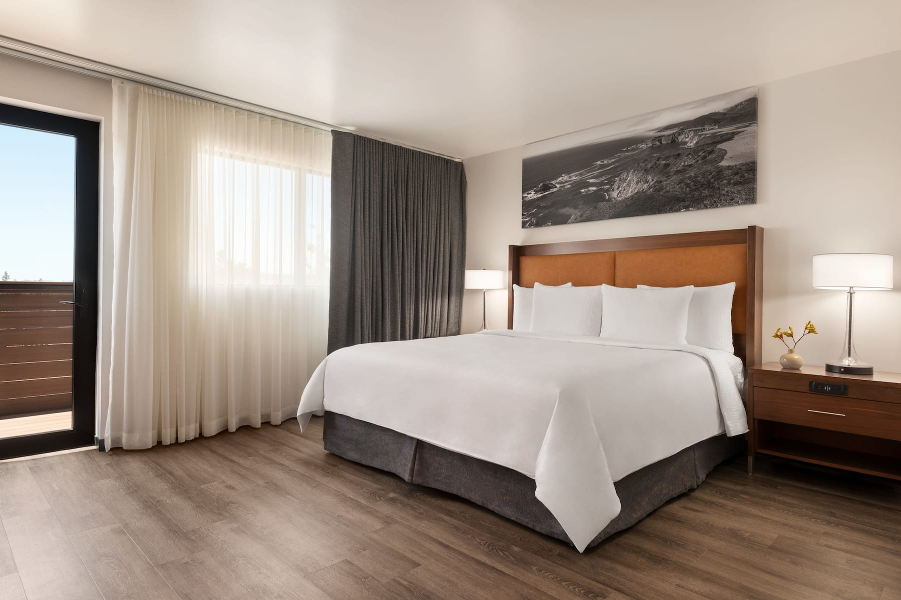 Guest room at the La Quinta Inn & Suites by Wyndham San Luis Obispo Downtown in San Luis Obispo, California