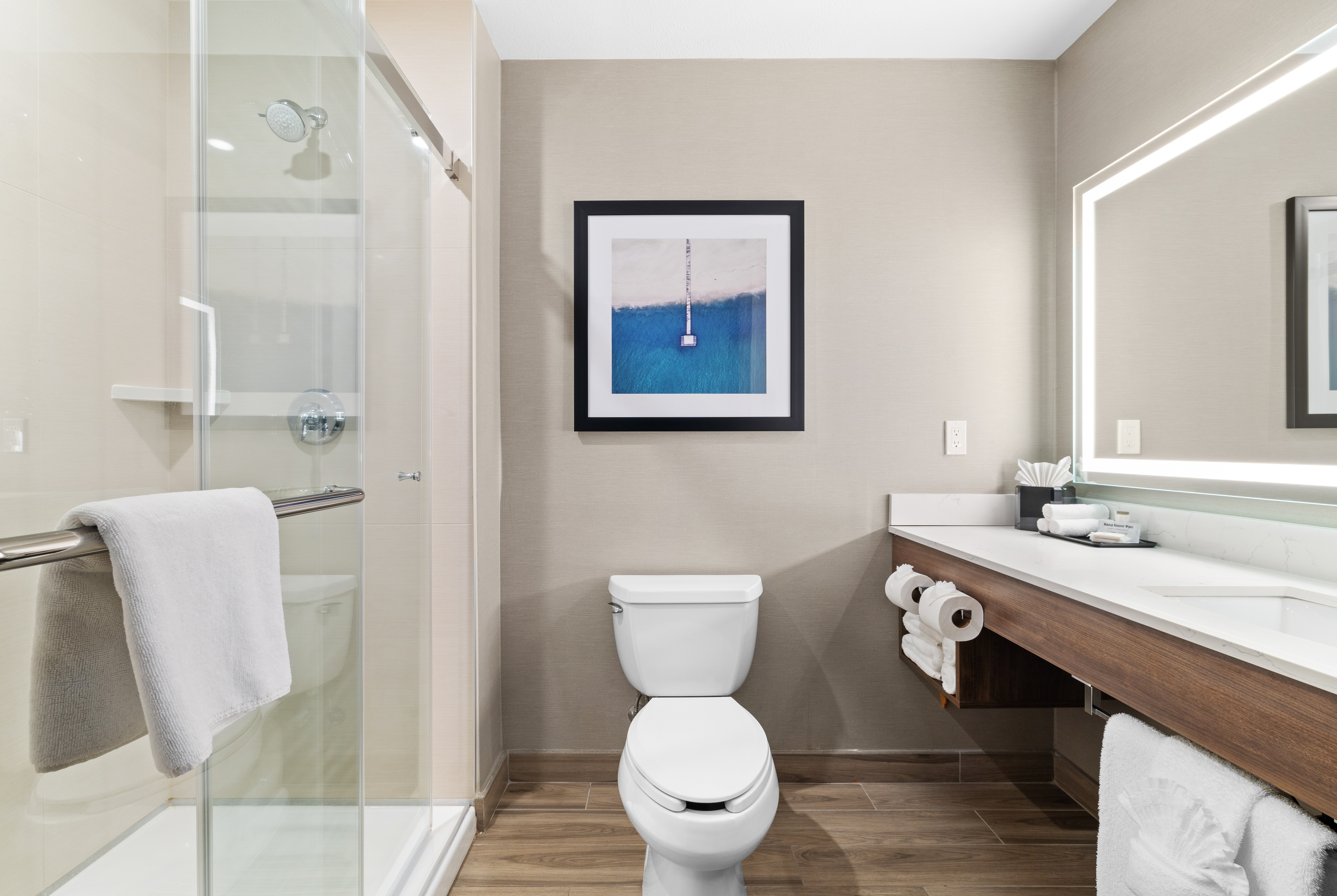 Guest room at the La Quinta Inn & Suites by Wyndham Santa Cruz in Santa Cruz, California