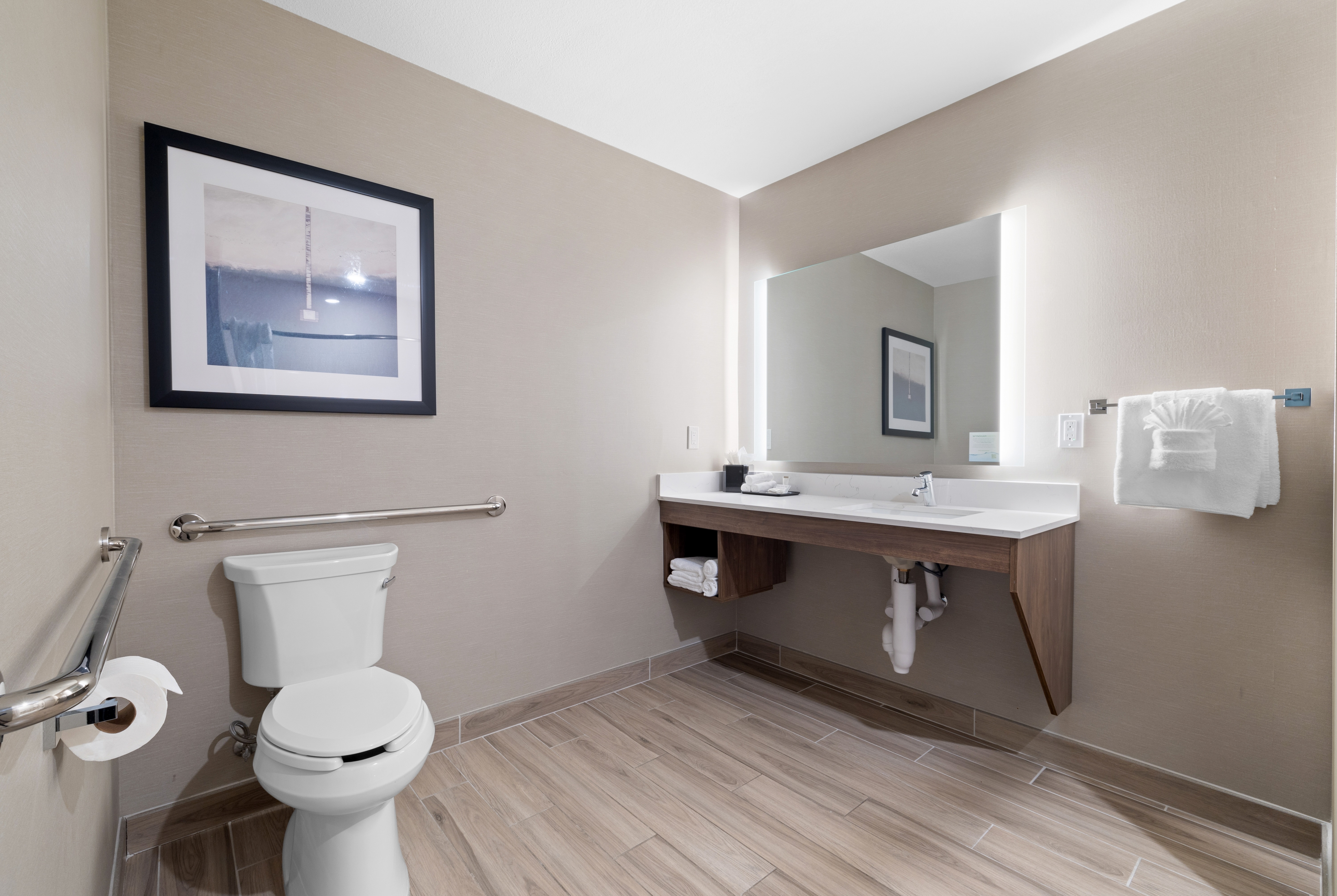 Guest room at the La Quinta Inn & Suites by Wyndham Santa Cruz in Santa Cruz, California