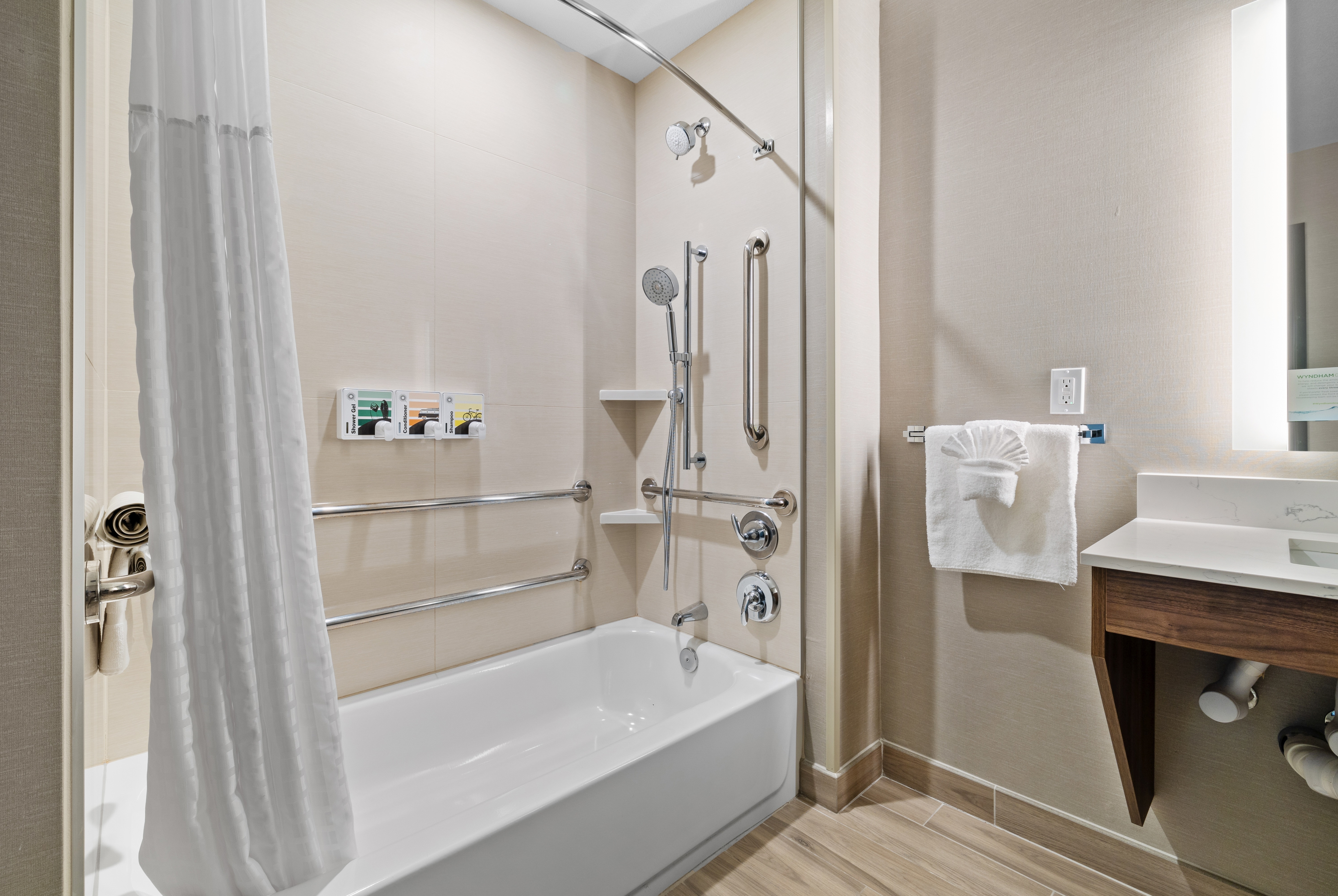 Guest room at the La Quinta Inn & Suites by Wyndham Santa Cruz in Santa Cruz, California