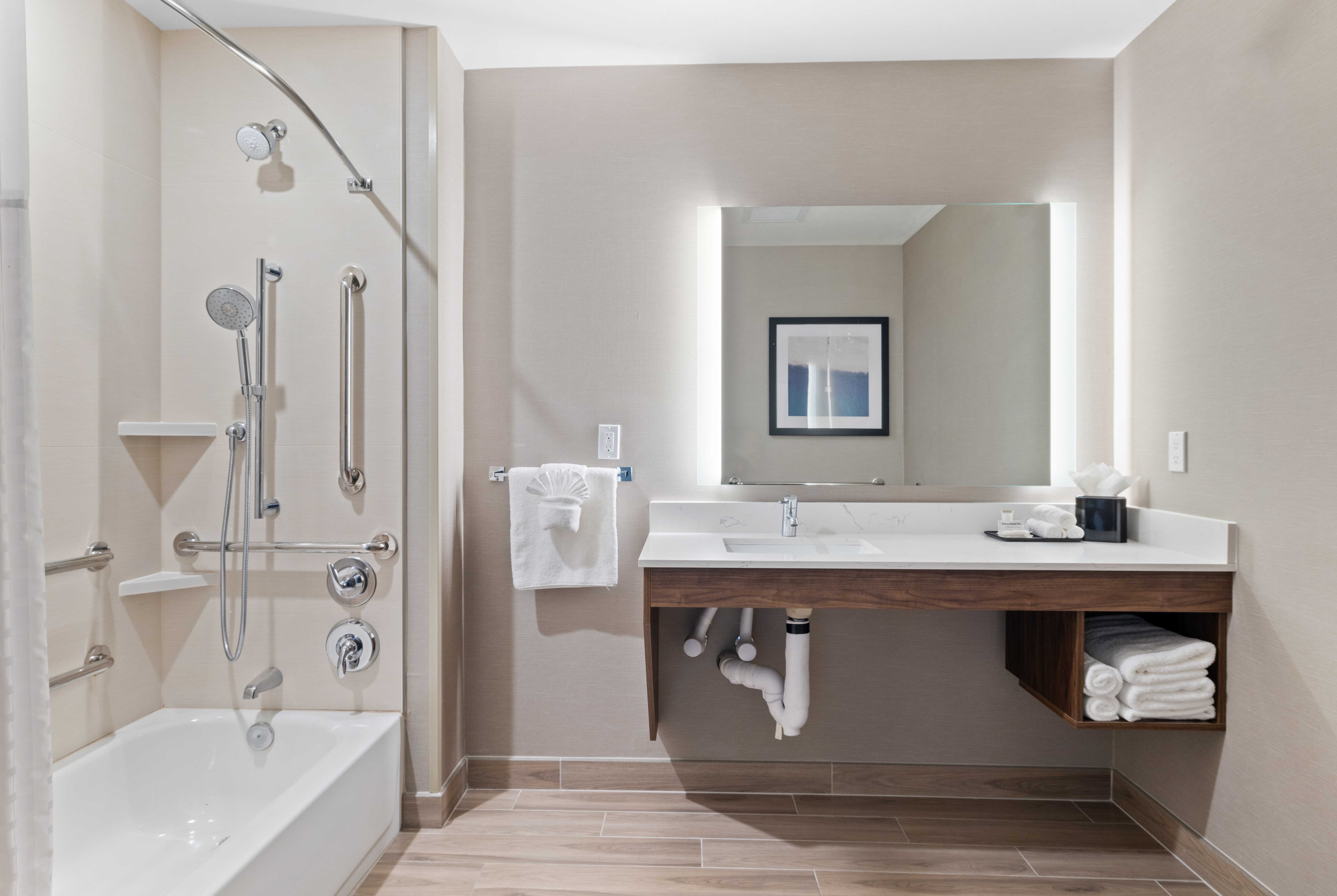 Guest room at the La Quinta Inn & Suites by Wyndham Santa Cruz in Santa Cruz, California