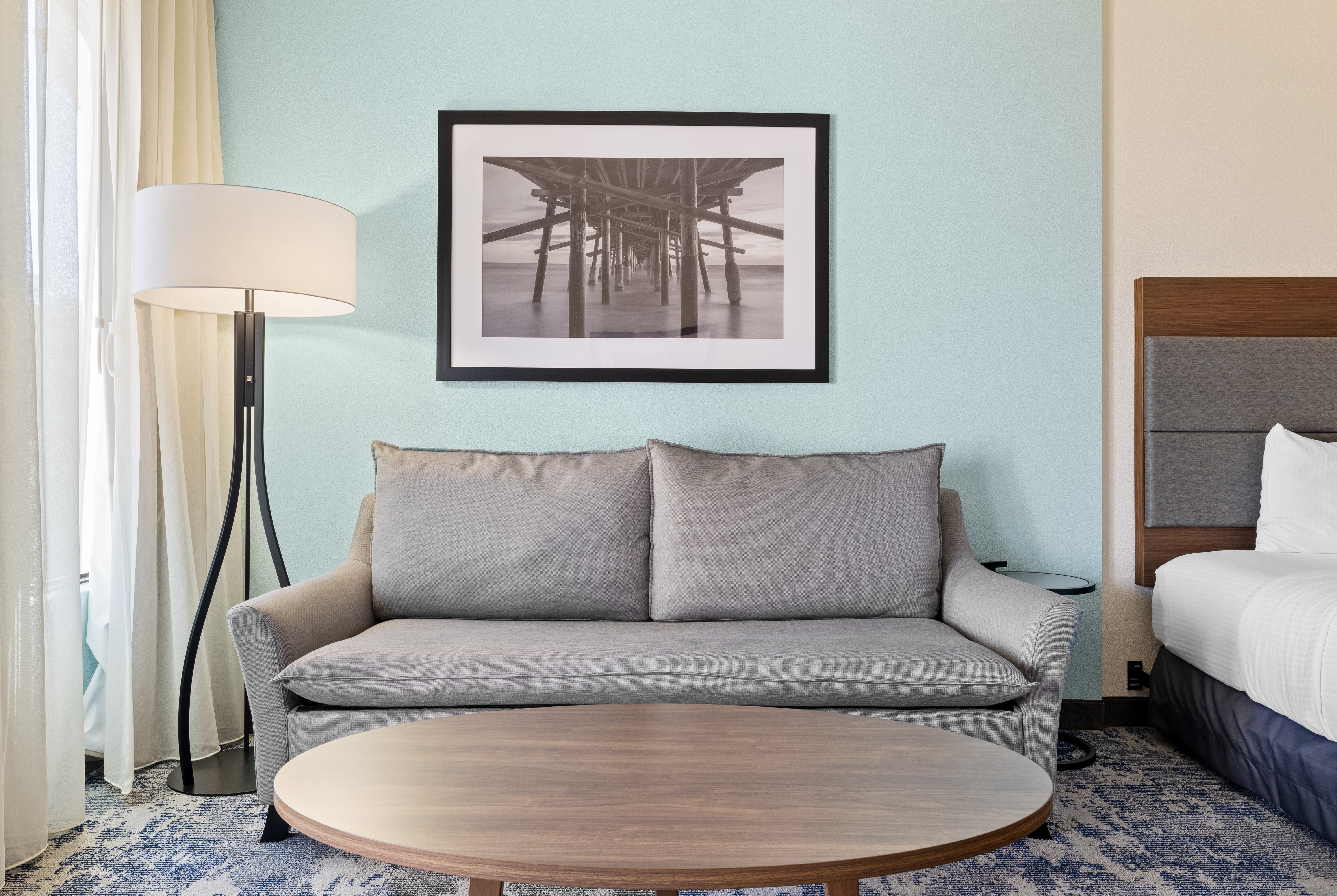 Guest room at the La Quinta Inn & Suites by Wyndham Santa Cruz in Santa Cruz, California