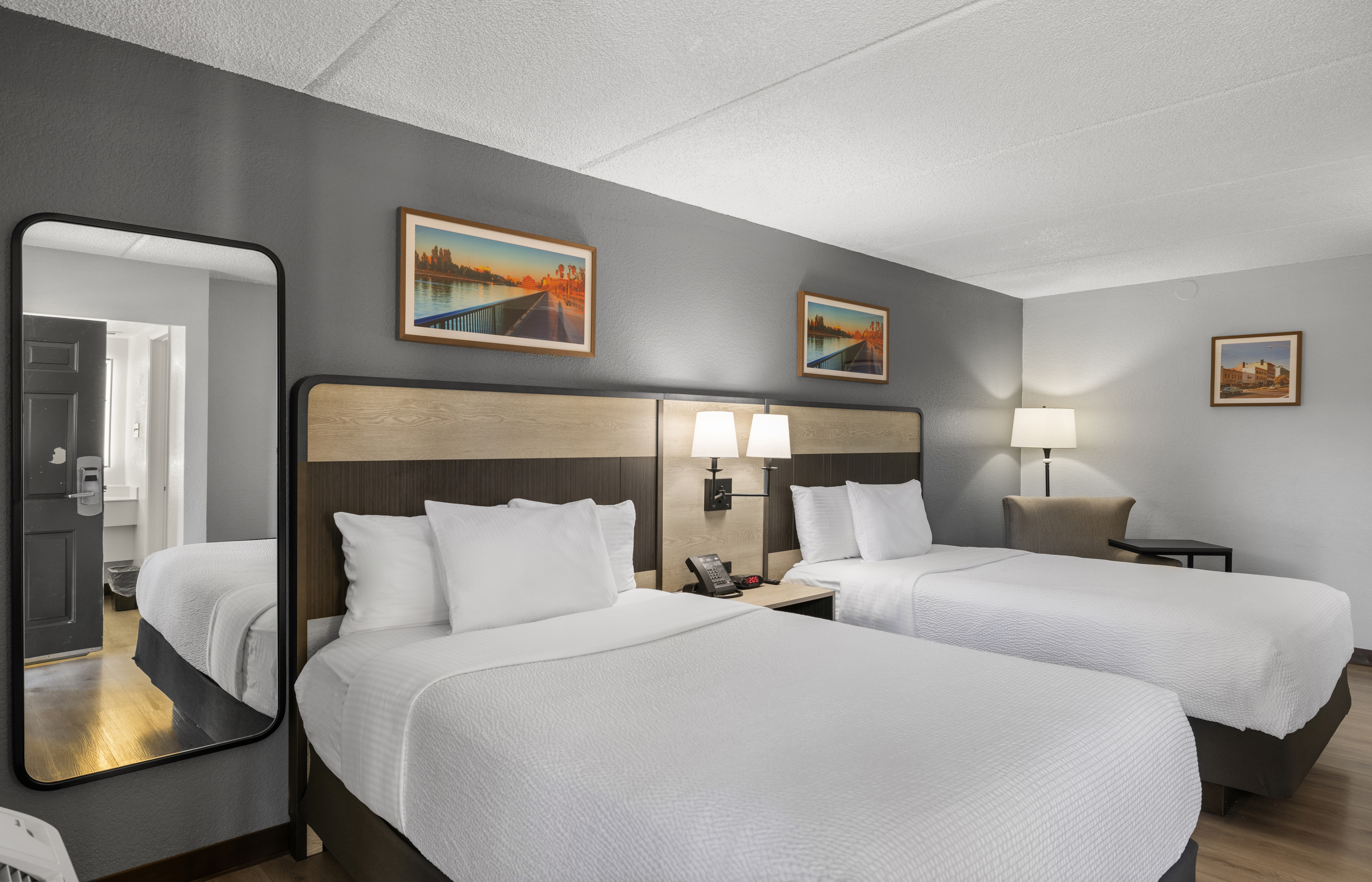 Guest room at the La Quinta Inn by Wyndham Stockton in Stockton, California