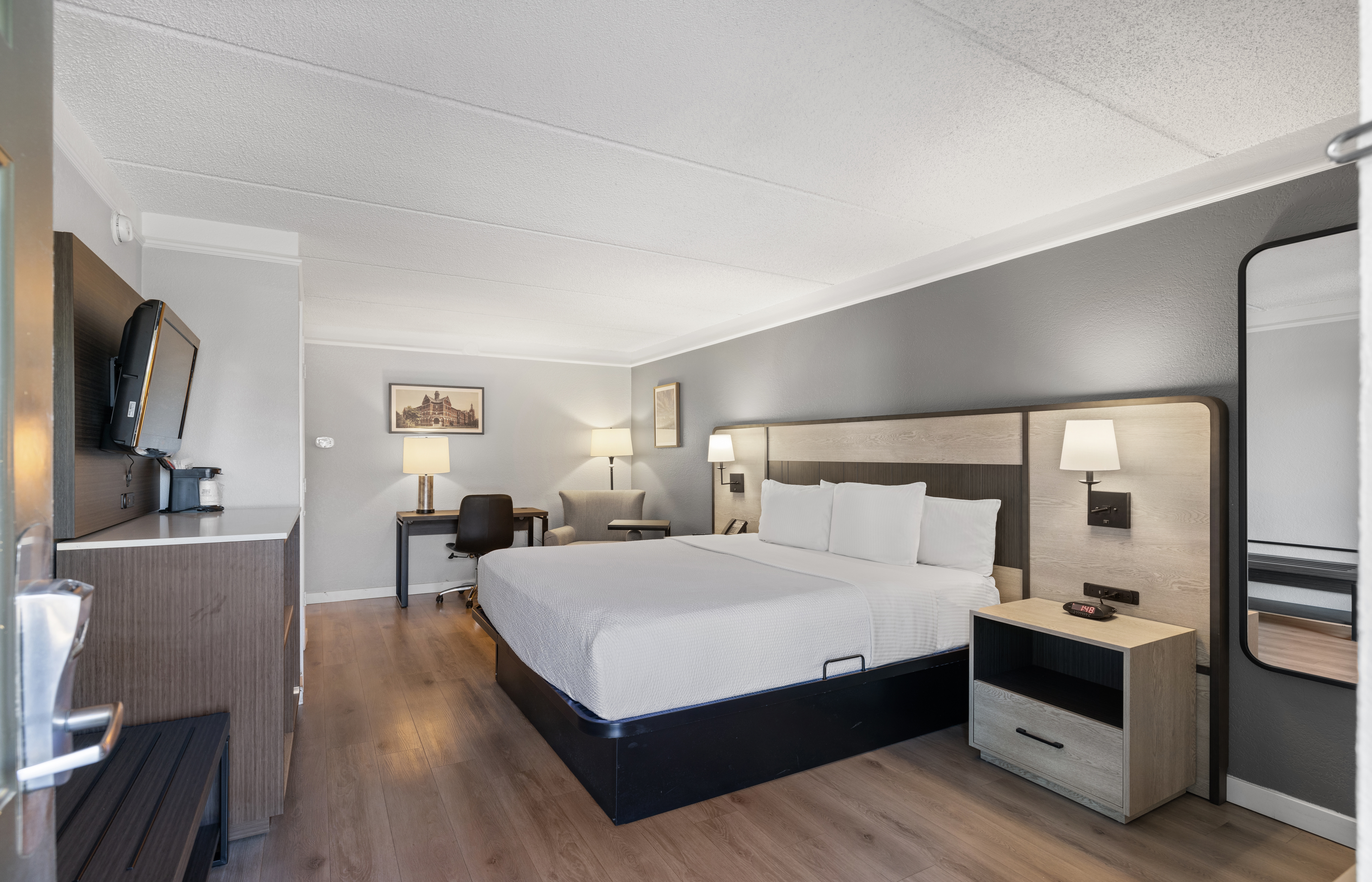 Guest room at the La Quinta Inn by Wyndham Stockton in Stockton, California