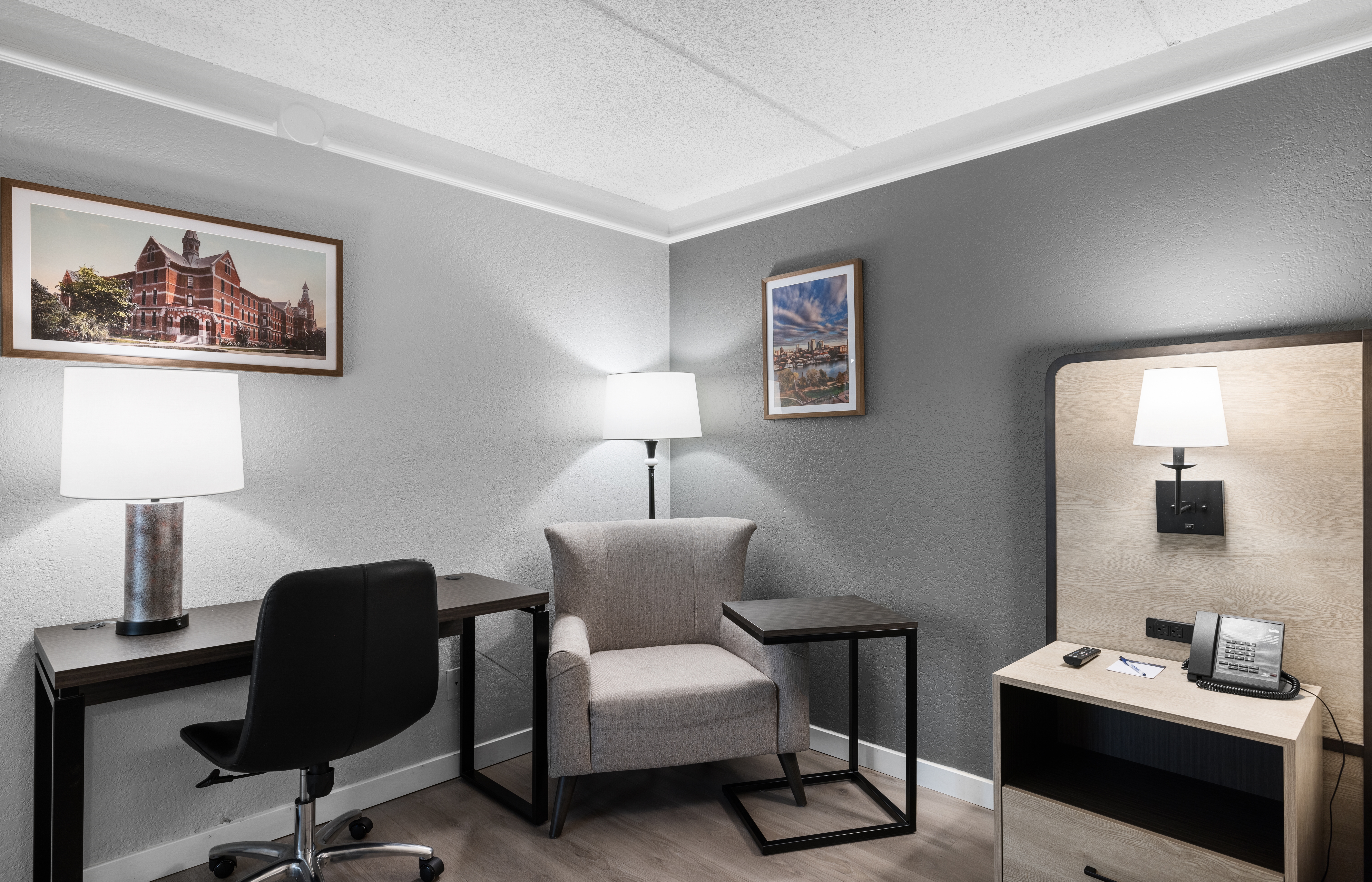 Guest room at the La Quinta Inn by Wyndham Stockton in Stockton, California