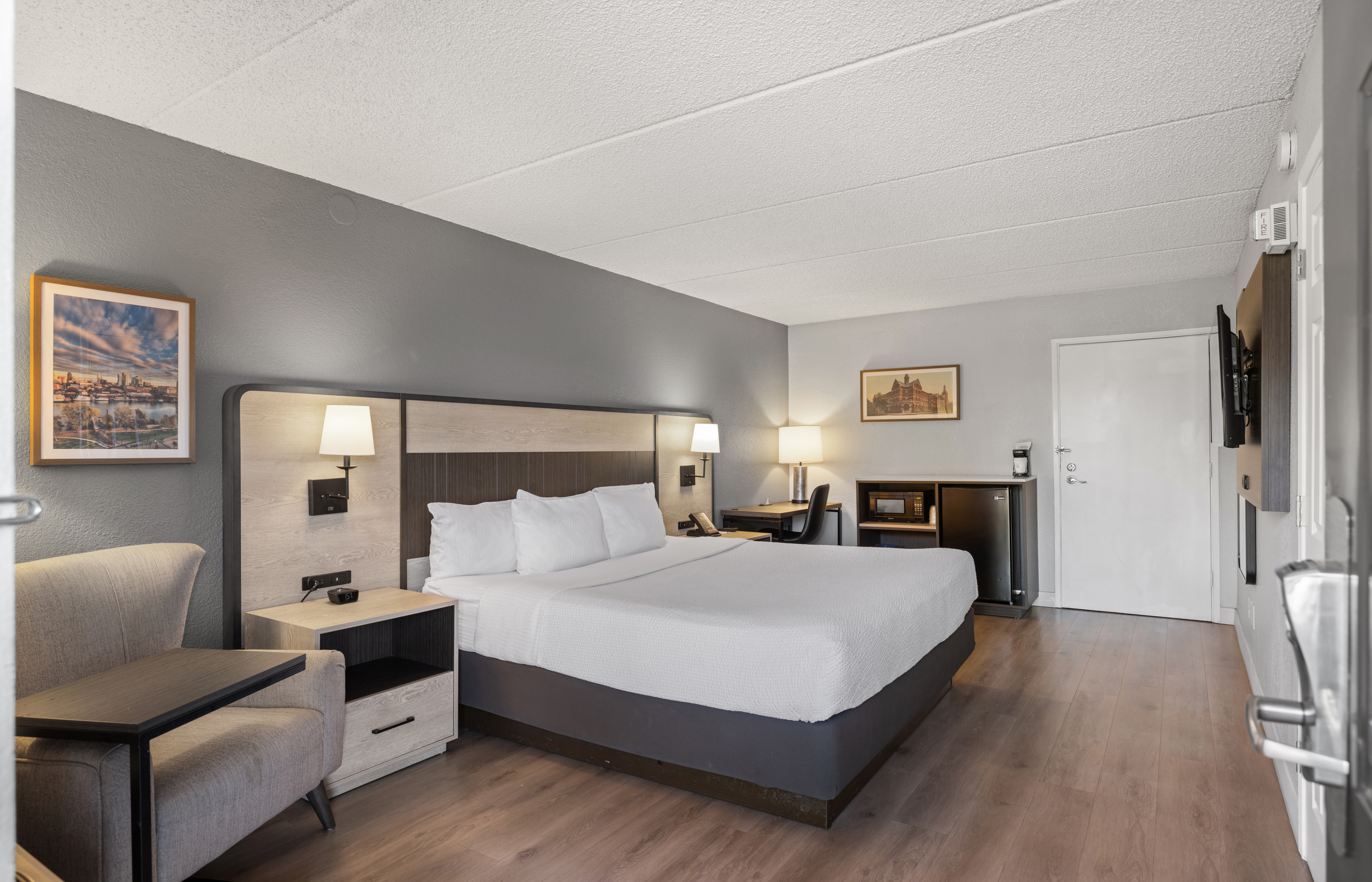 Guest room at the La Quinta Inn by Wyndham Stockton in Stockton, California