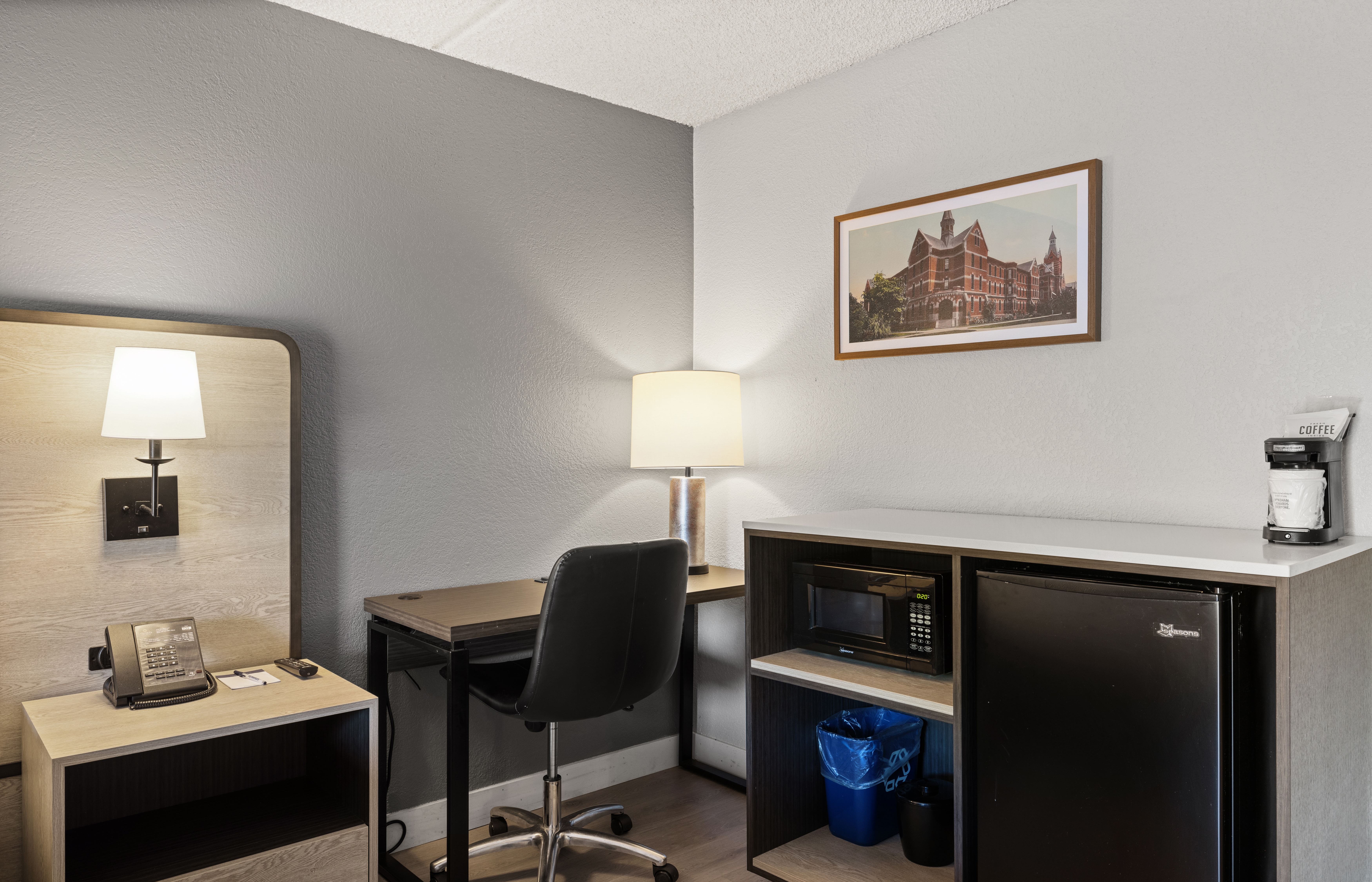 Guest room at the La Quinta Inn by Wyndham Stockton in Stockton, California