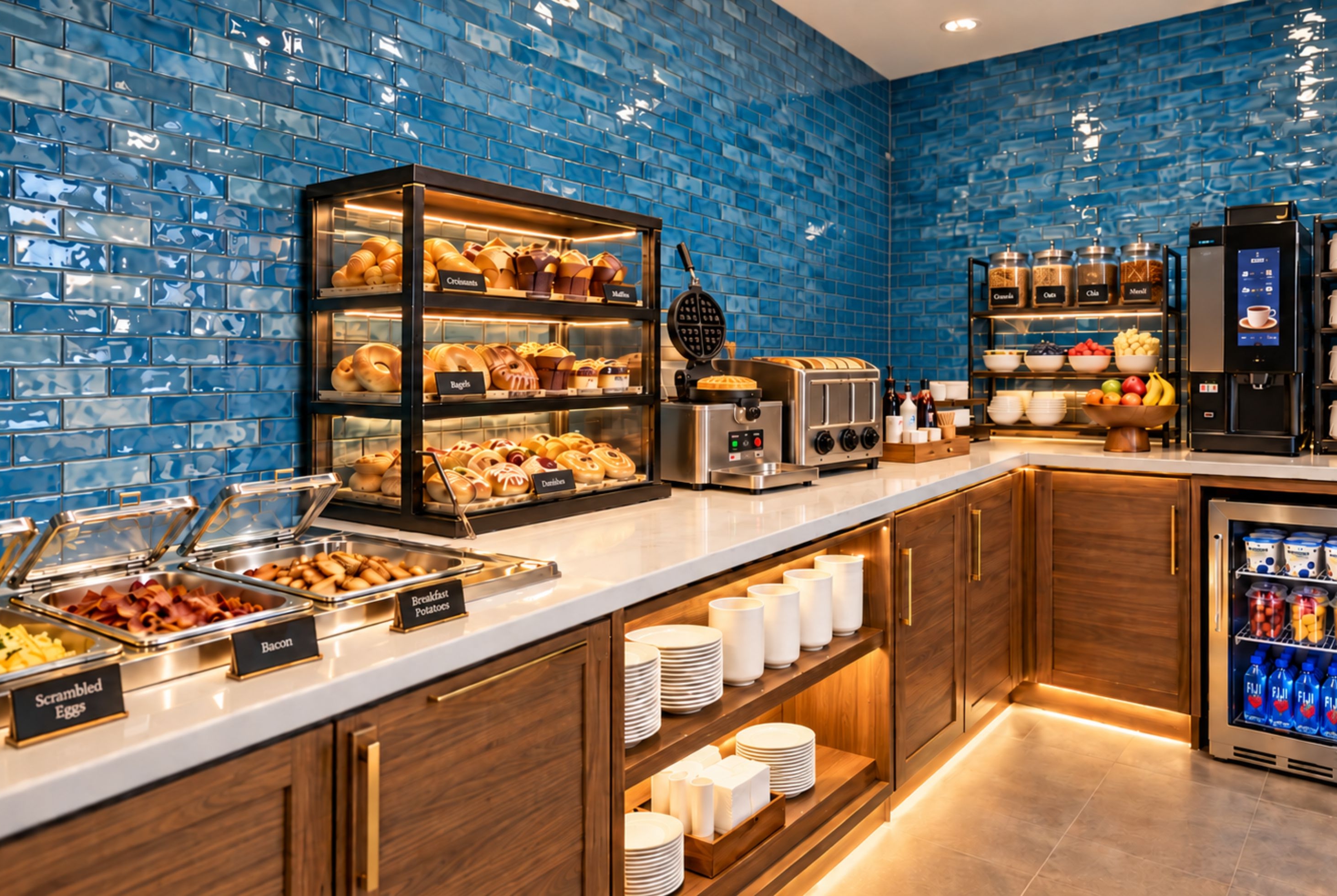 La Quinta Inn and Suites by Wyndham Torrance Redondo Beach restaurant breakfast area with seating in Torrance, California