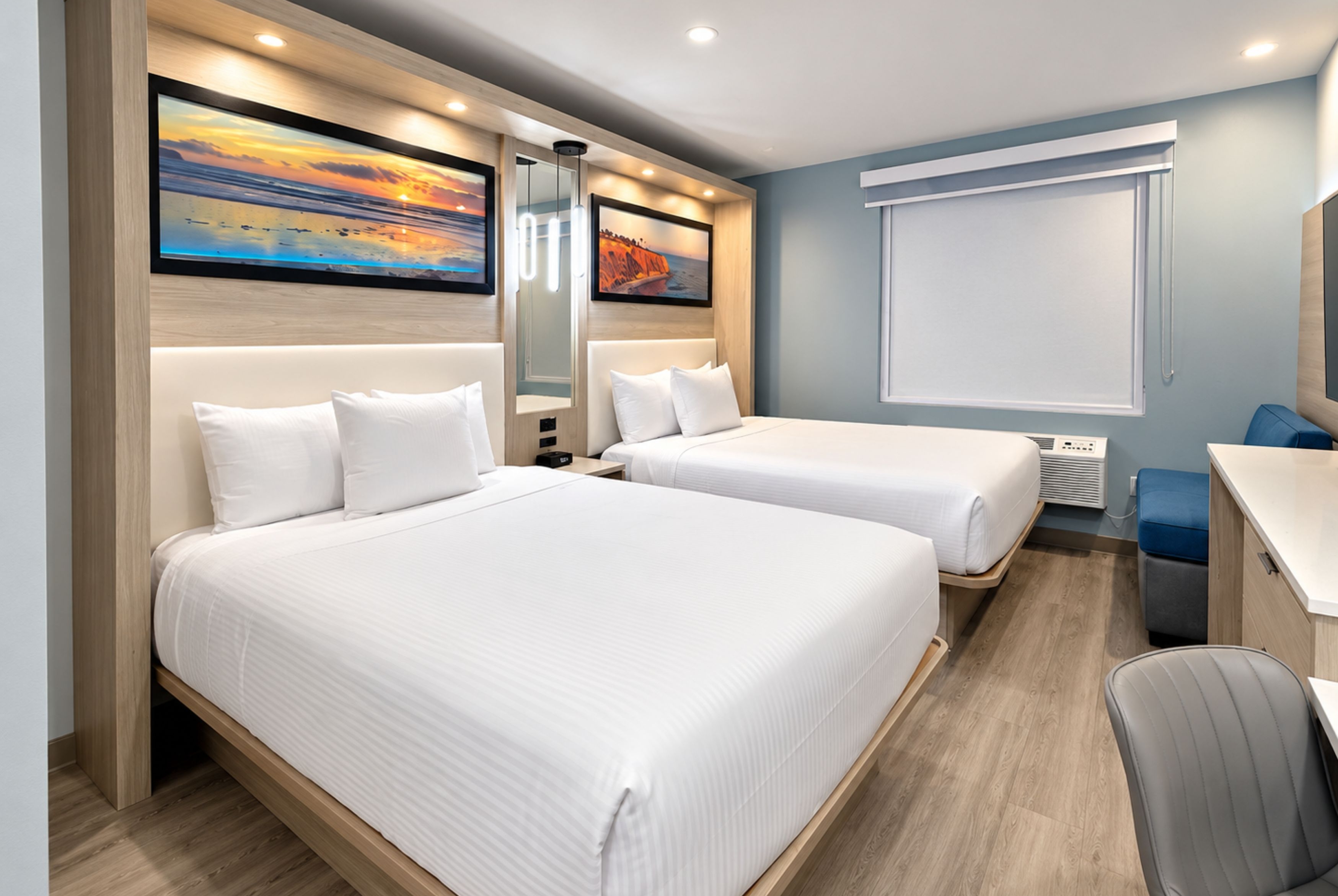 Guest room at the La Quinta Inn and Suites by Wyndham Torrance Redondo Beach in Torrance, California