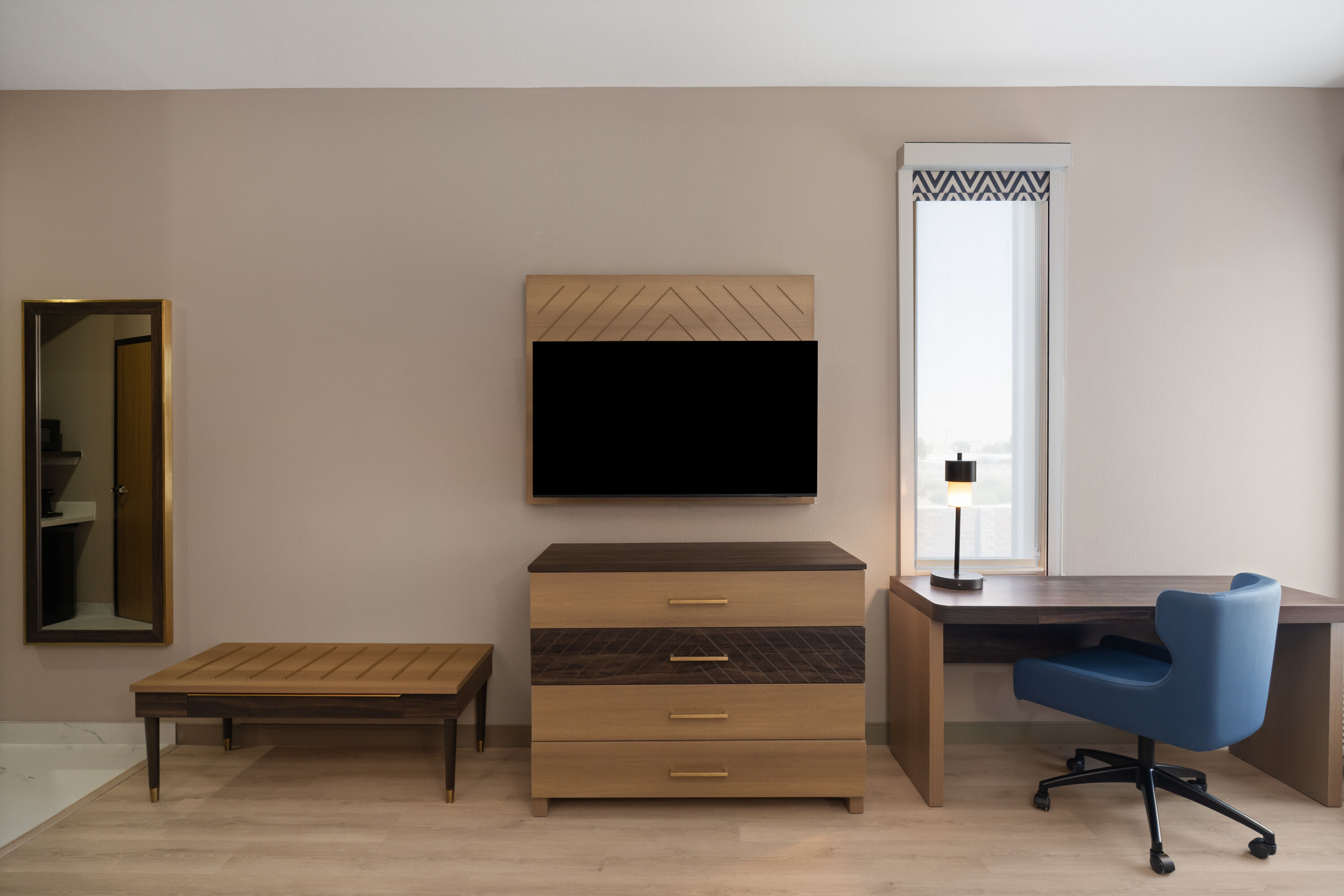Guest room at the La Quinta Inn & Suites by Wyndham Tracy in Tracy, California