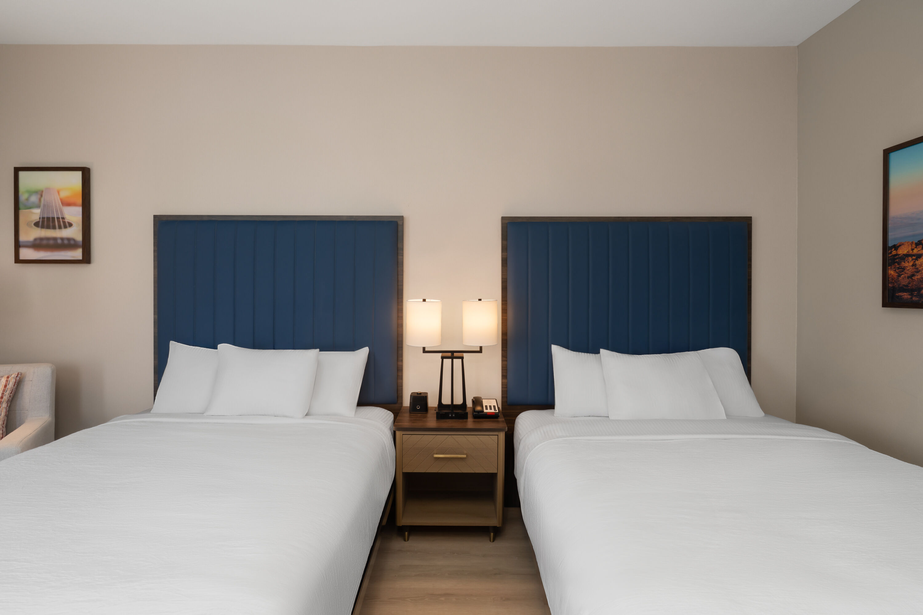 Guest room at the La Quinta Inn & Suites by Wyndham Tracy in Tracy, California