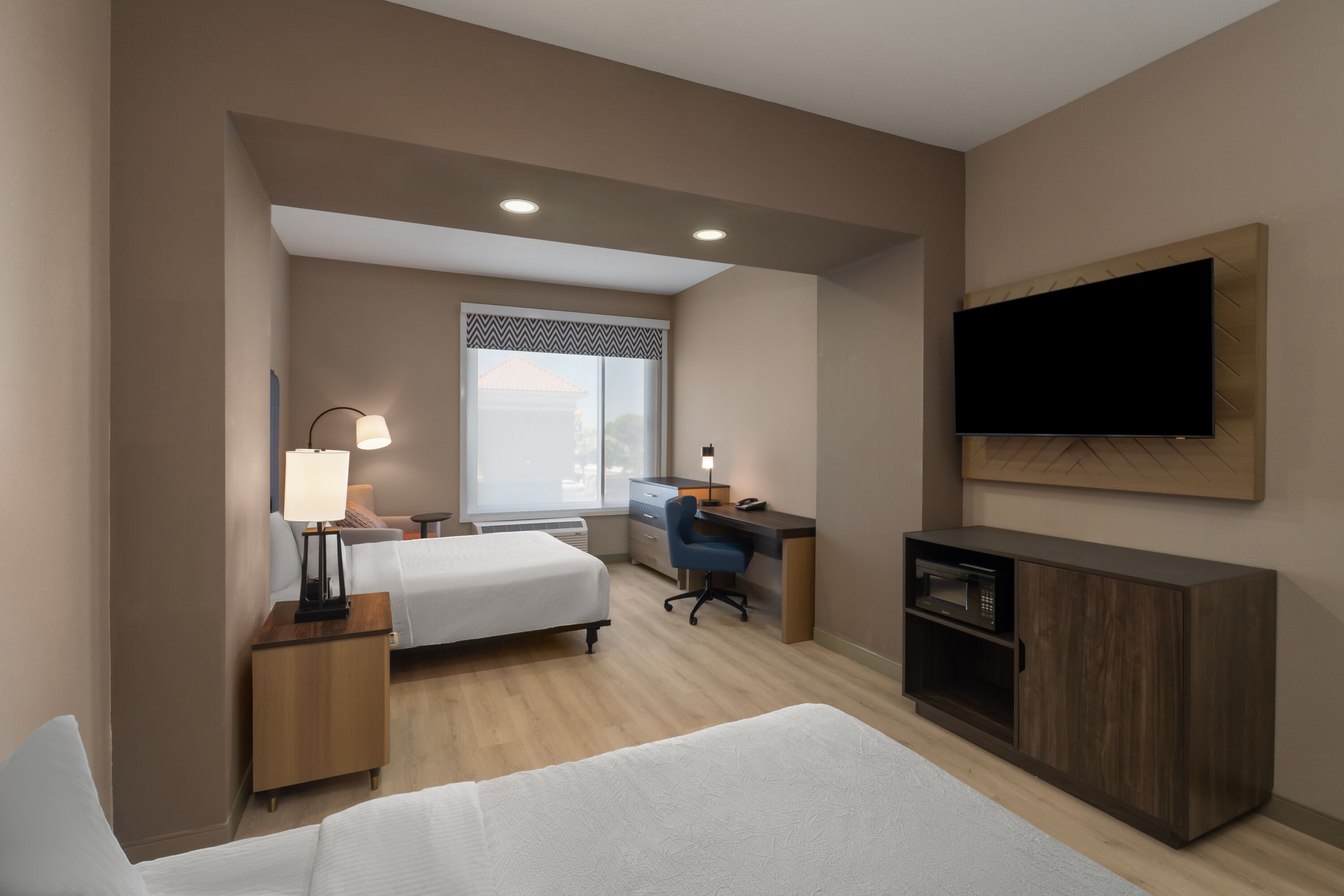 Guest room at the La Quinta Inn & Suites by Wyndham Tracy in Tracy, California