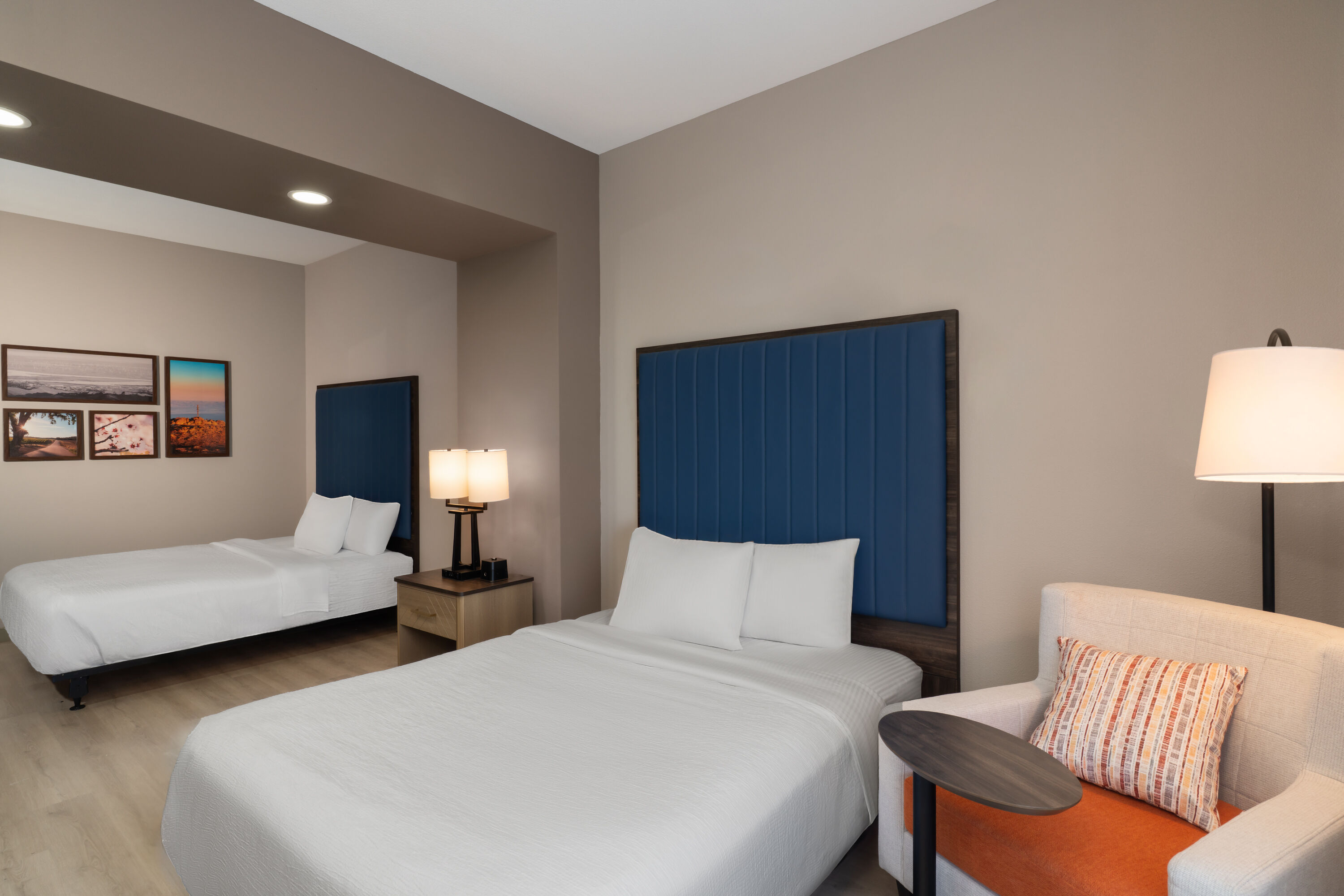 Guest room at the La Quinta Inn & Suites by Wyndham Tracy in Tracy, California