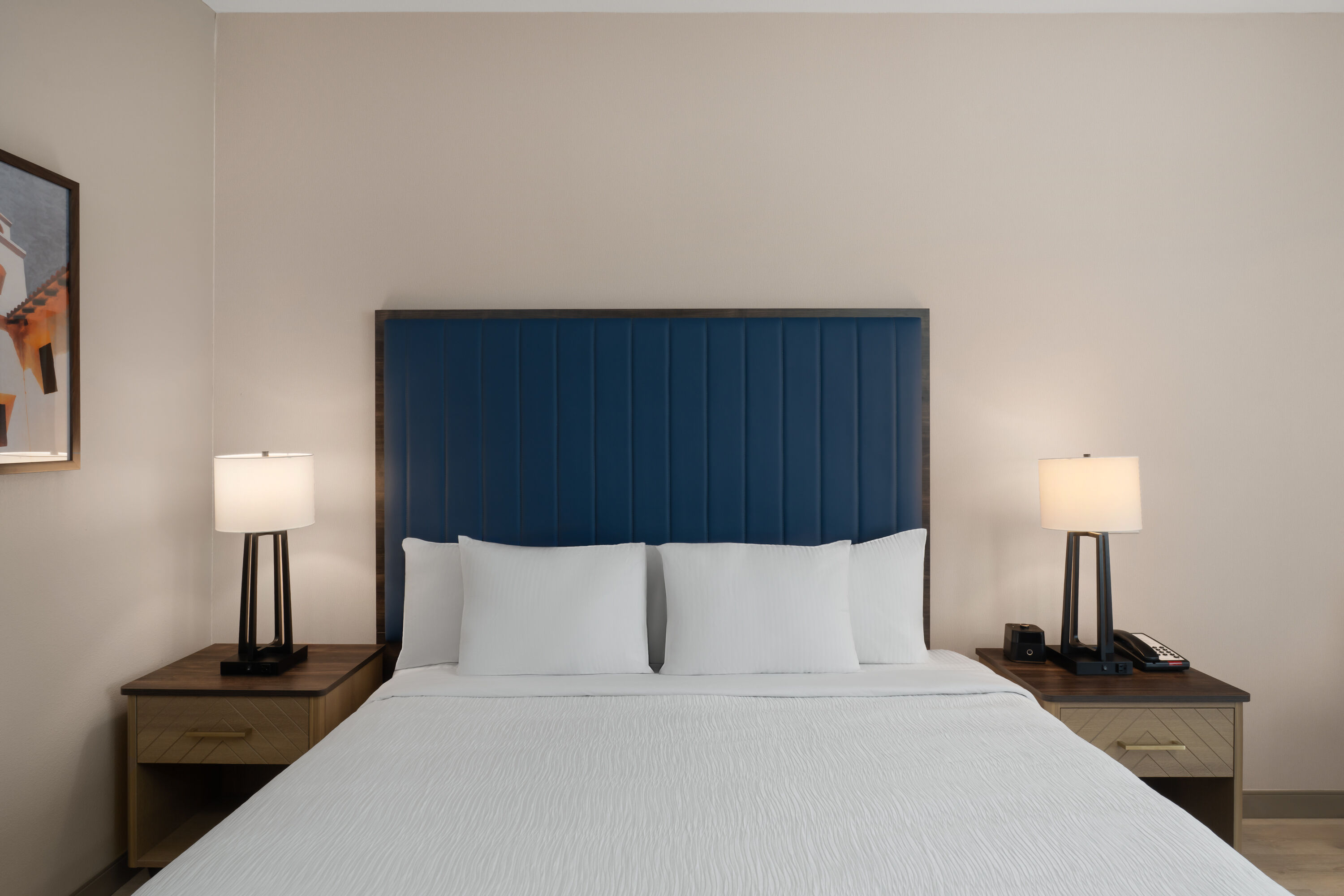 Guest room at the La Quinta Inn & Suites by Wyndham Tracy in Tracy, California