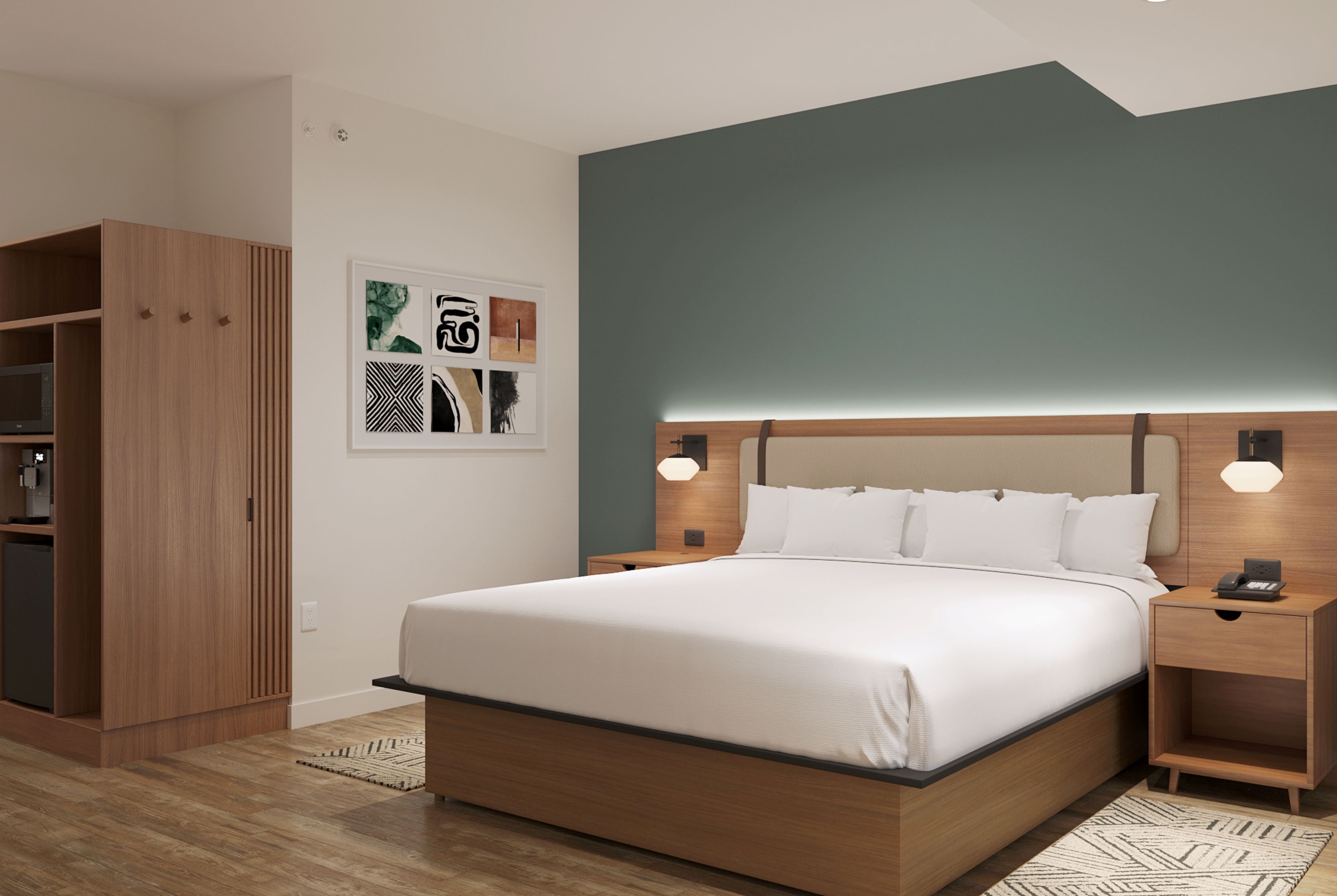 Guest room at the La Quinta Inn & Suites by Wyndham Tracy in Tracy, California