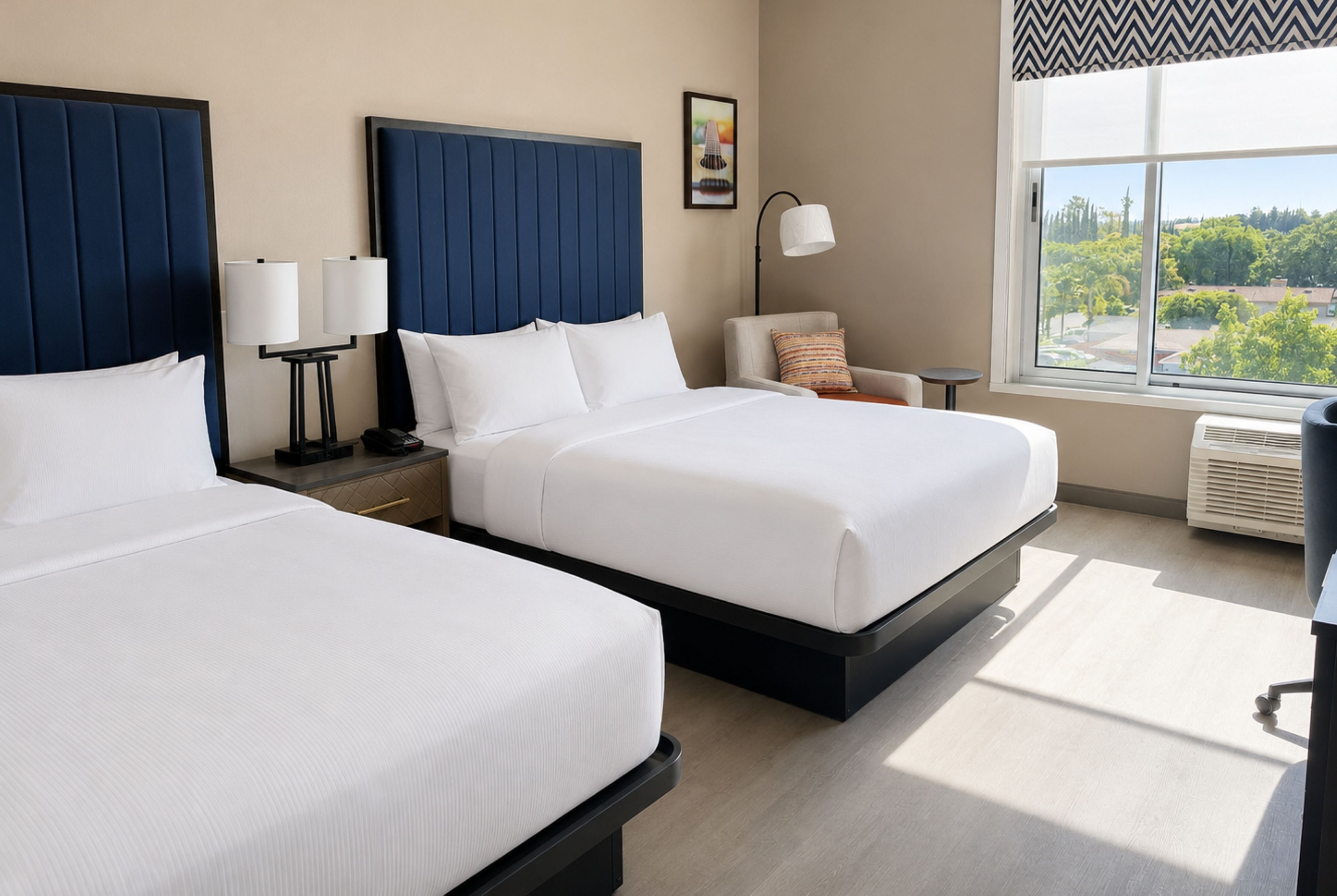Guest room at the La Quinta Inn & Suites by Wyndham Tracy in Tracy, California