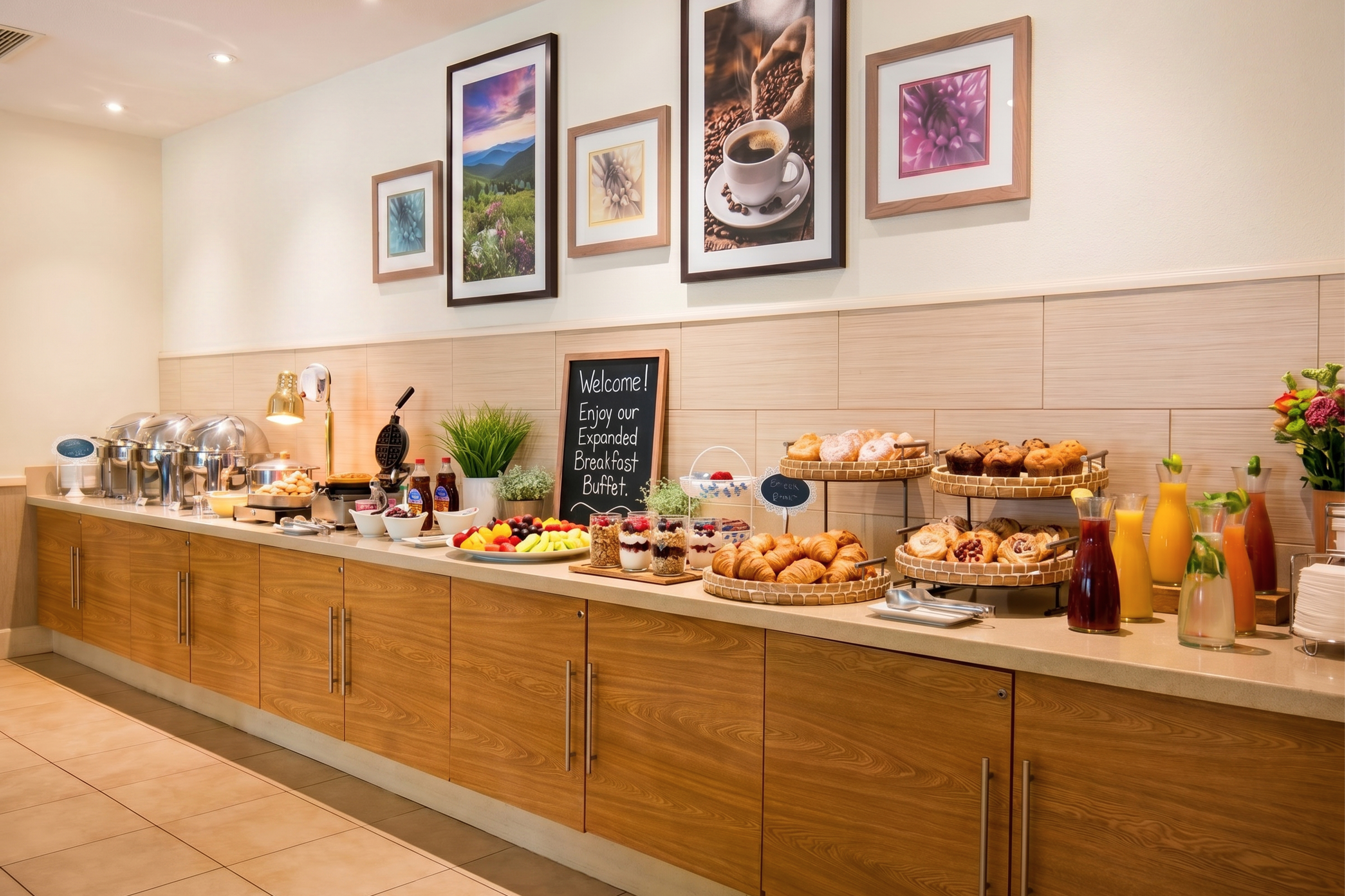 Free breakfast at La Quinta Inn & Suites by Wyndham Danbury in Danbury, Connecticut