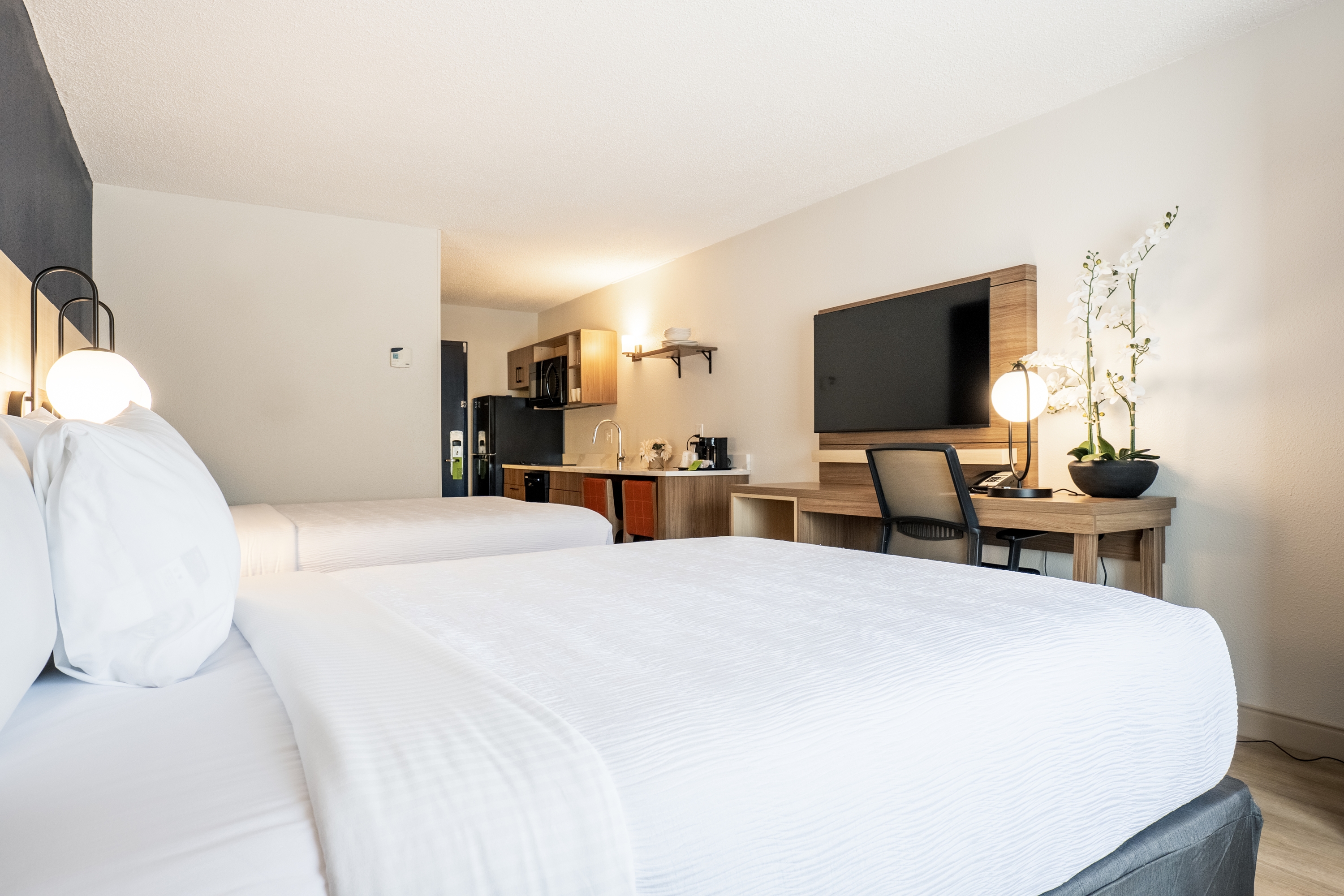 Guest room at the La Quinta Inn & Suites by Wyndham Danbury in Danbury, Connecticut