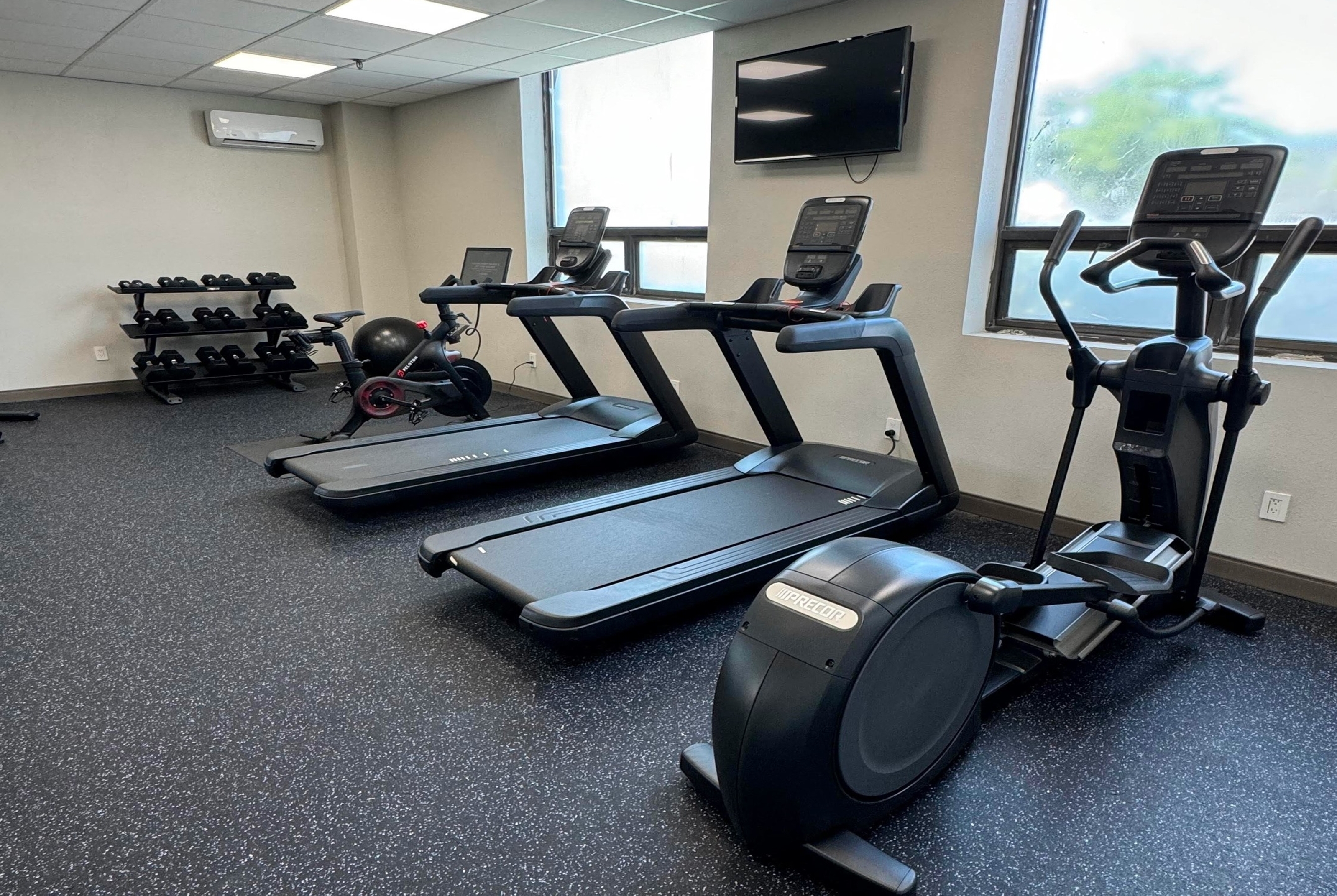 Fitness room at La Quinta Inn & Suites by Wyndham New Haven in New Haven, Connecticut